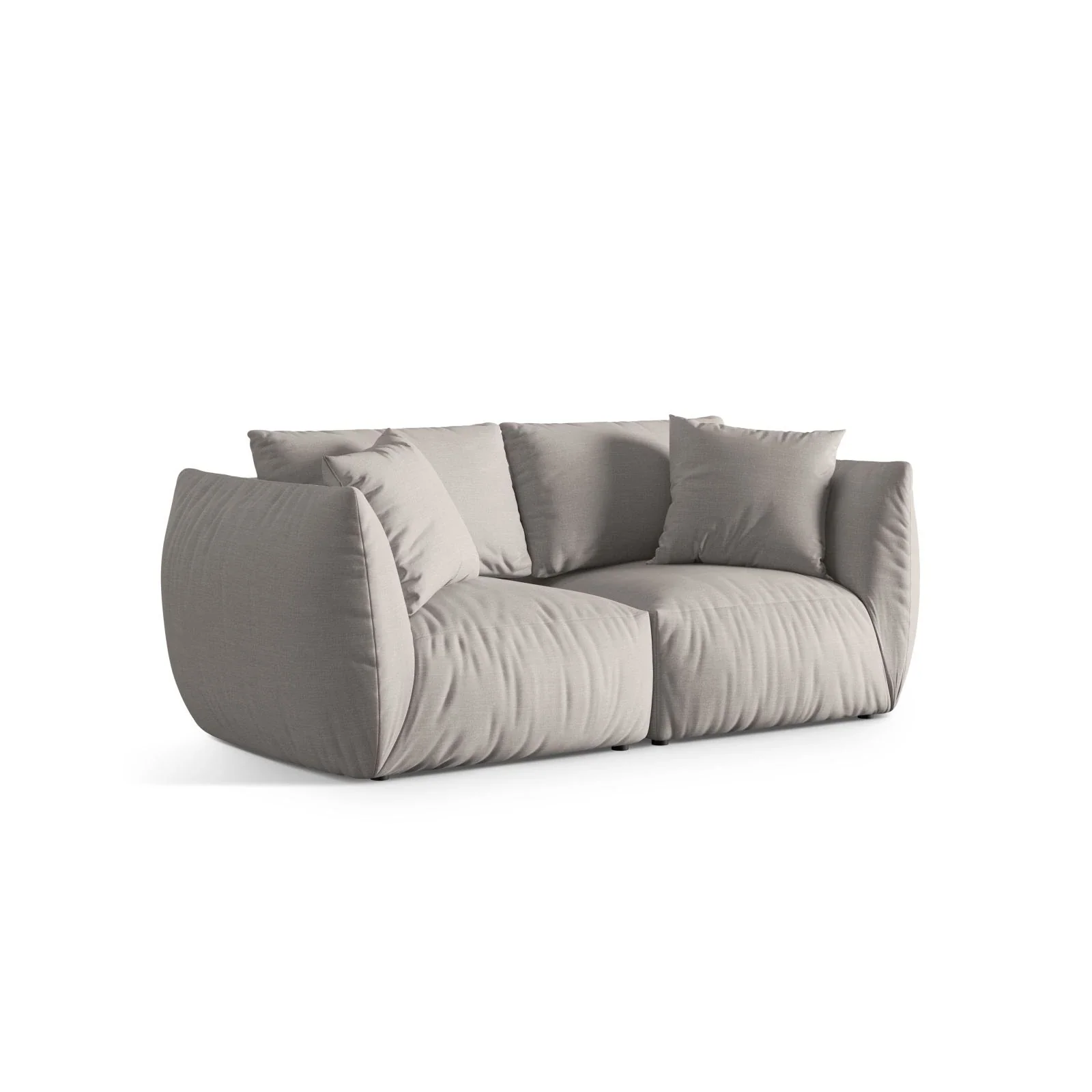 Chris 3-Sitzer Sofa in Leinenoptik aus Samt oder Strukturstoff, 220x100 cm - Image 48