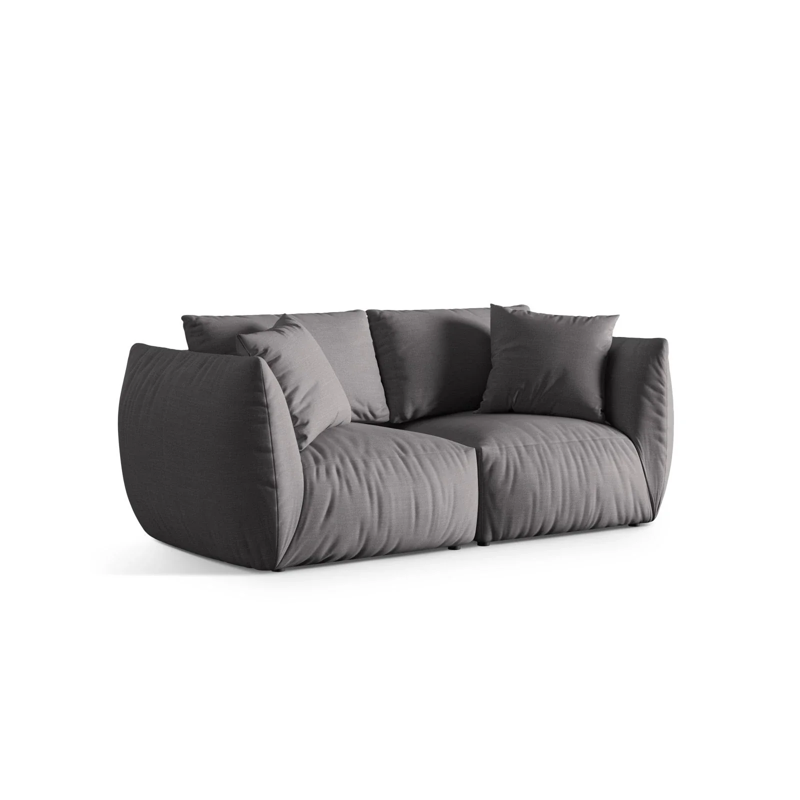Chris 3-Sitzer Sofa in Leinenoptik aus Samt oder Strukturstoff, 220x100 cm - Image 53