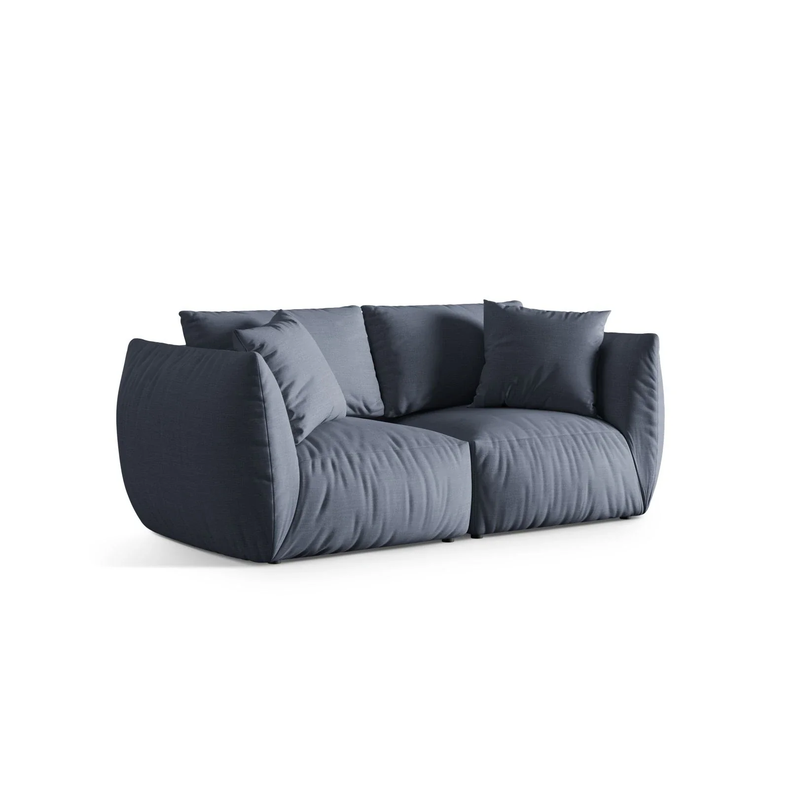 Chris 3-Sitzer Sofa in Leinenoptik aus Samt oder Strukturstoff, 220x100 cm - Image 58