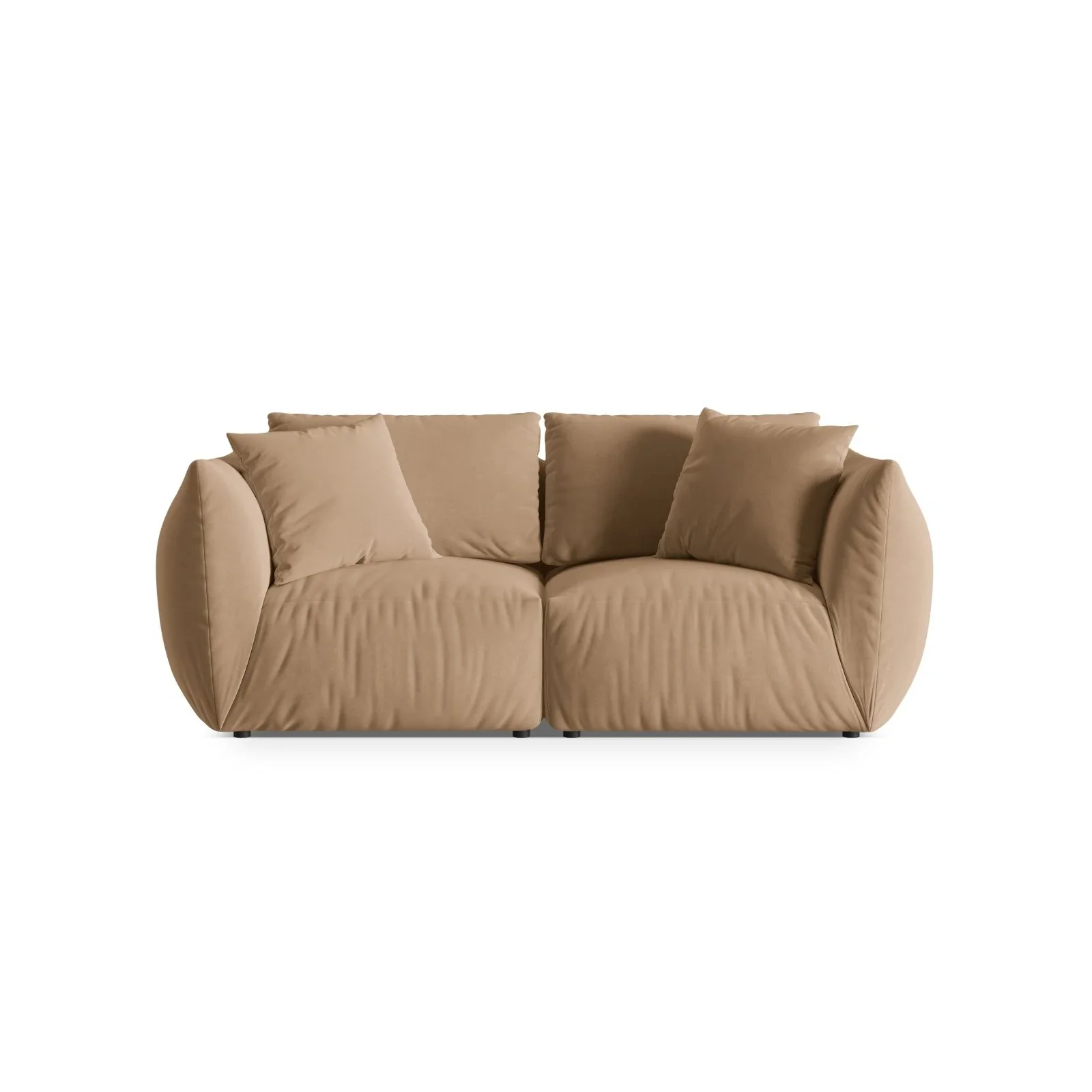 Chris 3-Sitzer Sofa in Leinenoptik aus Samt oder Strukturstoff, 220x100 cm - Image 6