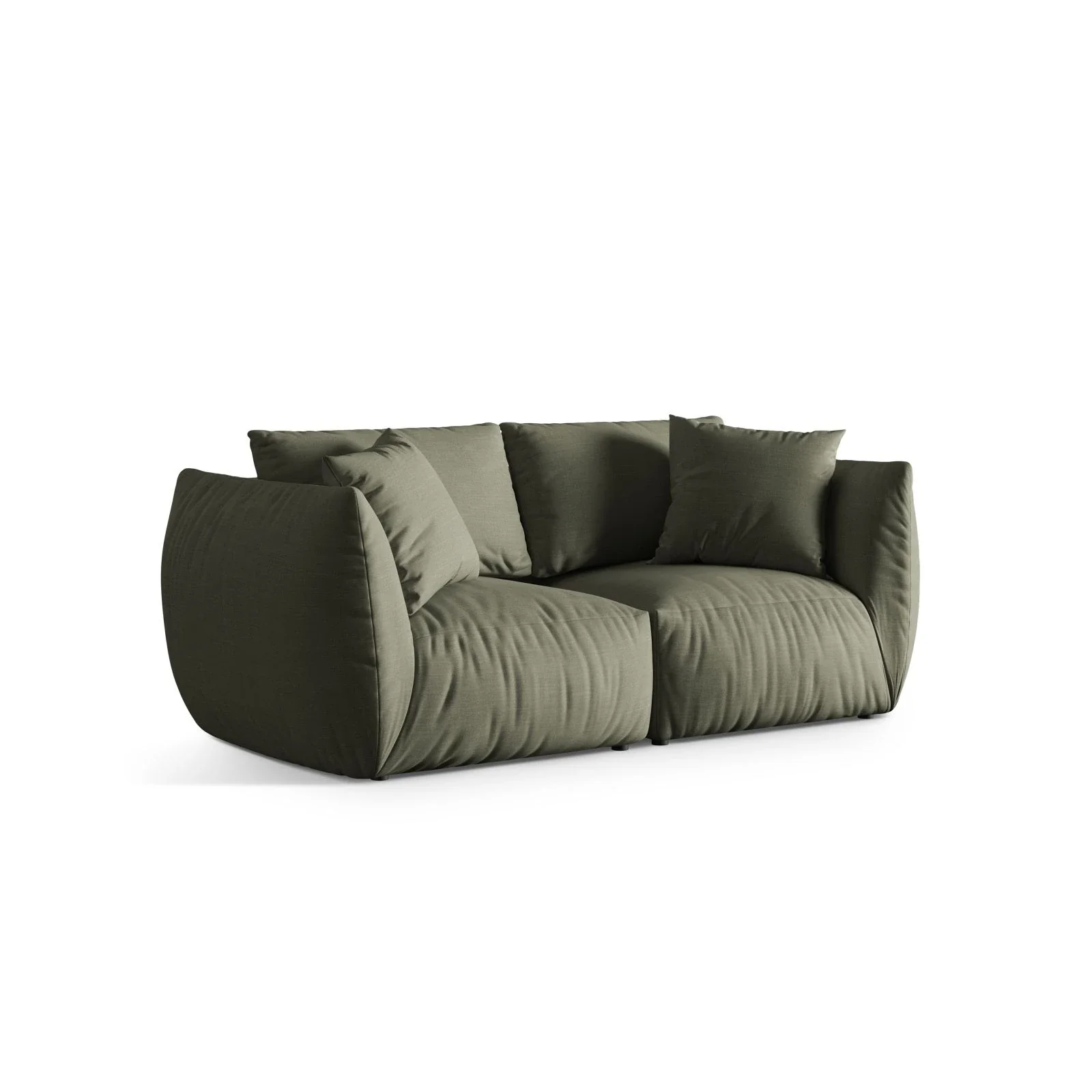 Chris 3-Sitzer Sofa in Leinenoptik aus Samt oder Strukturstoff, 220x100 cm - Image 63