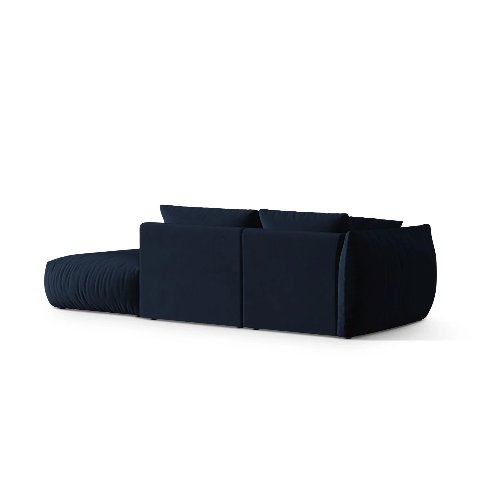 Chris 3-Sitzer Sofa, Rechts, mit Poufmodul, in Leinenoptik aus Samt oder Strukturstoff, 315x100 cm - Image 44