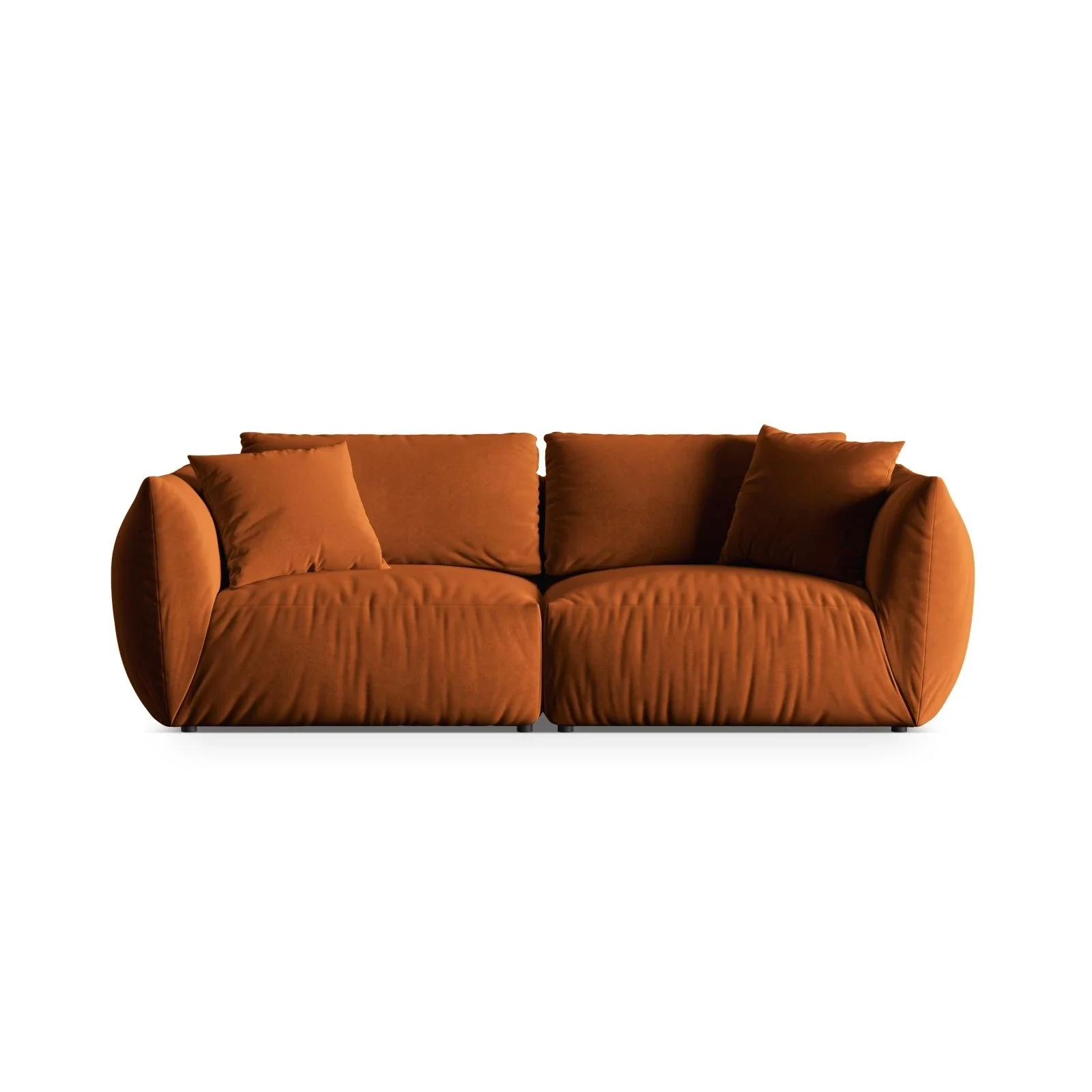 Chris 4-Sitzer Sofa in Leinenoptik aus Samt oder Strukturstoff, 260x100 cm - Image 13