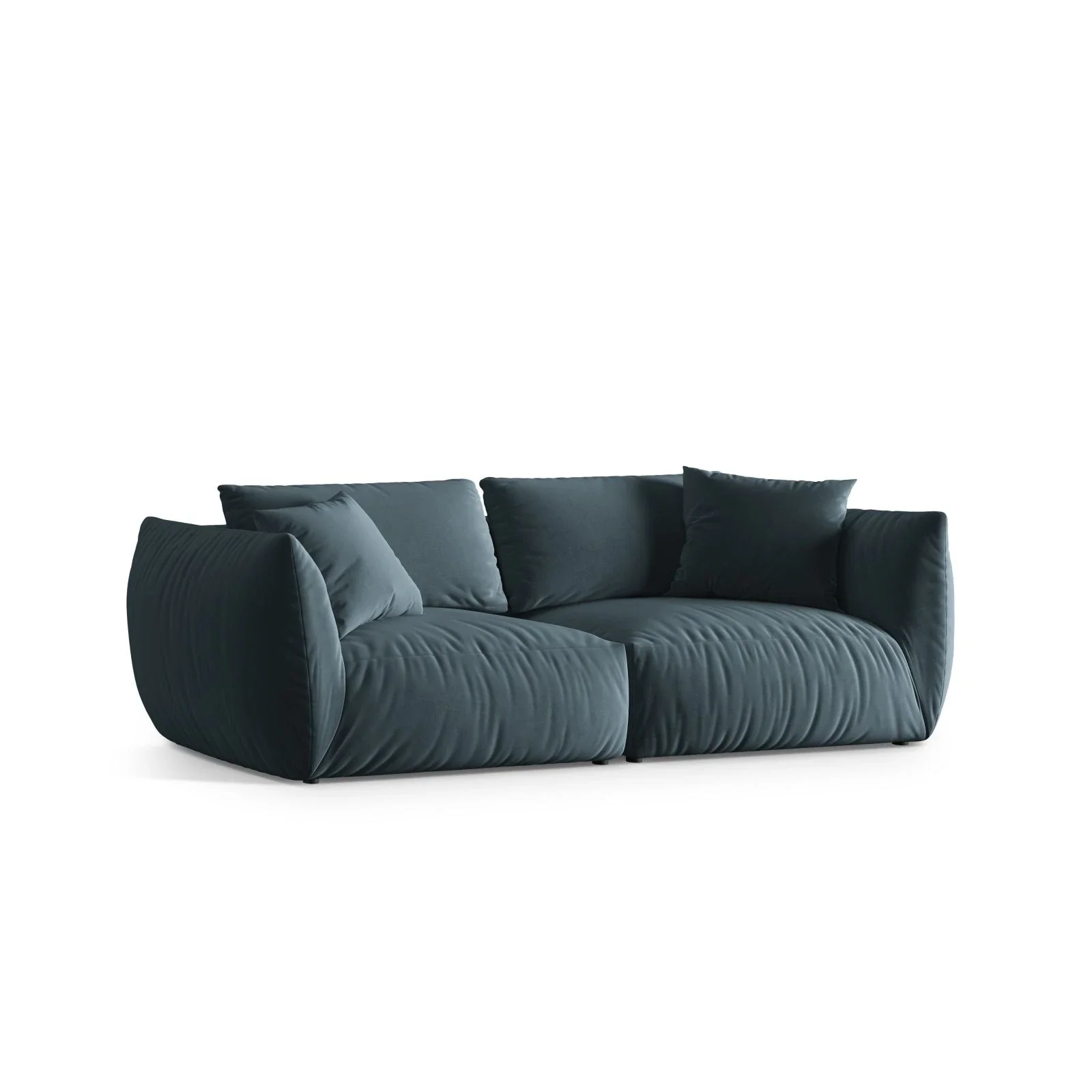Chris 4-Sitzer Sofa in Leinenoptik aus Samt oder Strukturstoff, 260x100 cm - Image 22