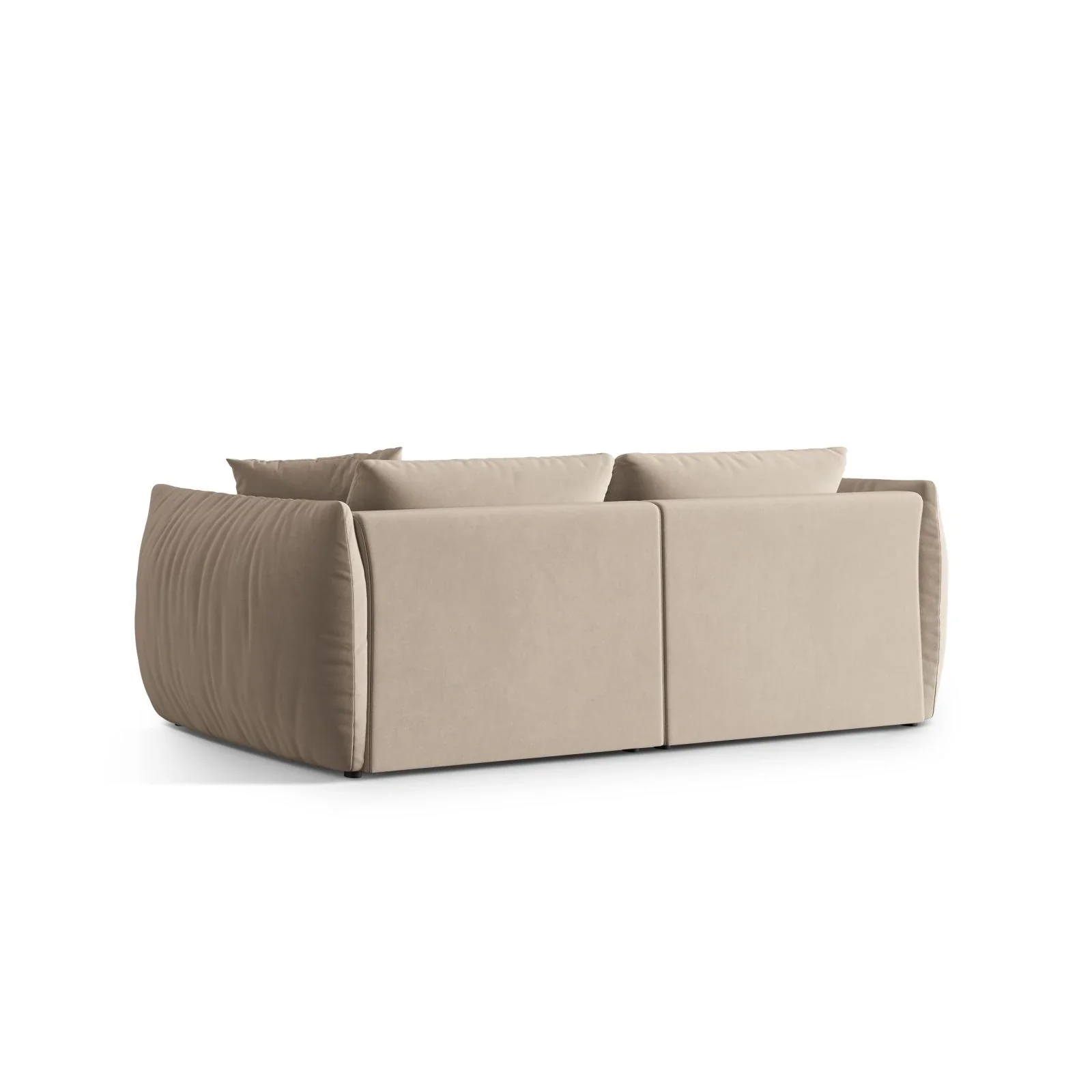 Chris 4-Sitzer Sofa in Leinenoptik aus Samt oder Strukturstoff, 260x100 cm - Image 3