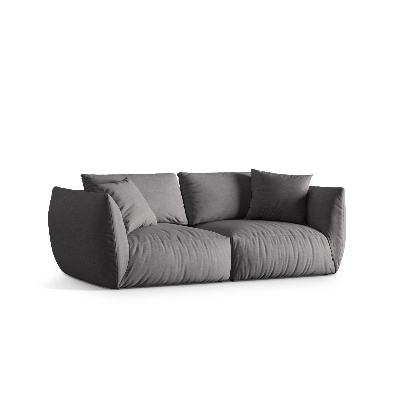 Chris 4-Sitzer Sofa in Leinenoptik aus Samt oder Strukturstoff, 260x100 cm - Image 42