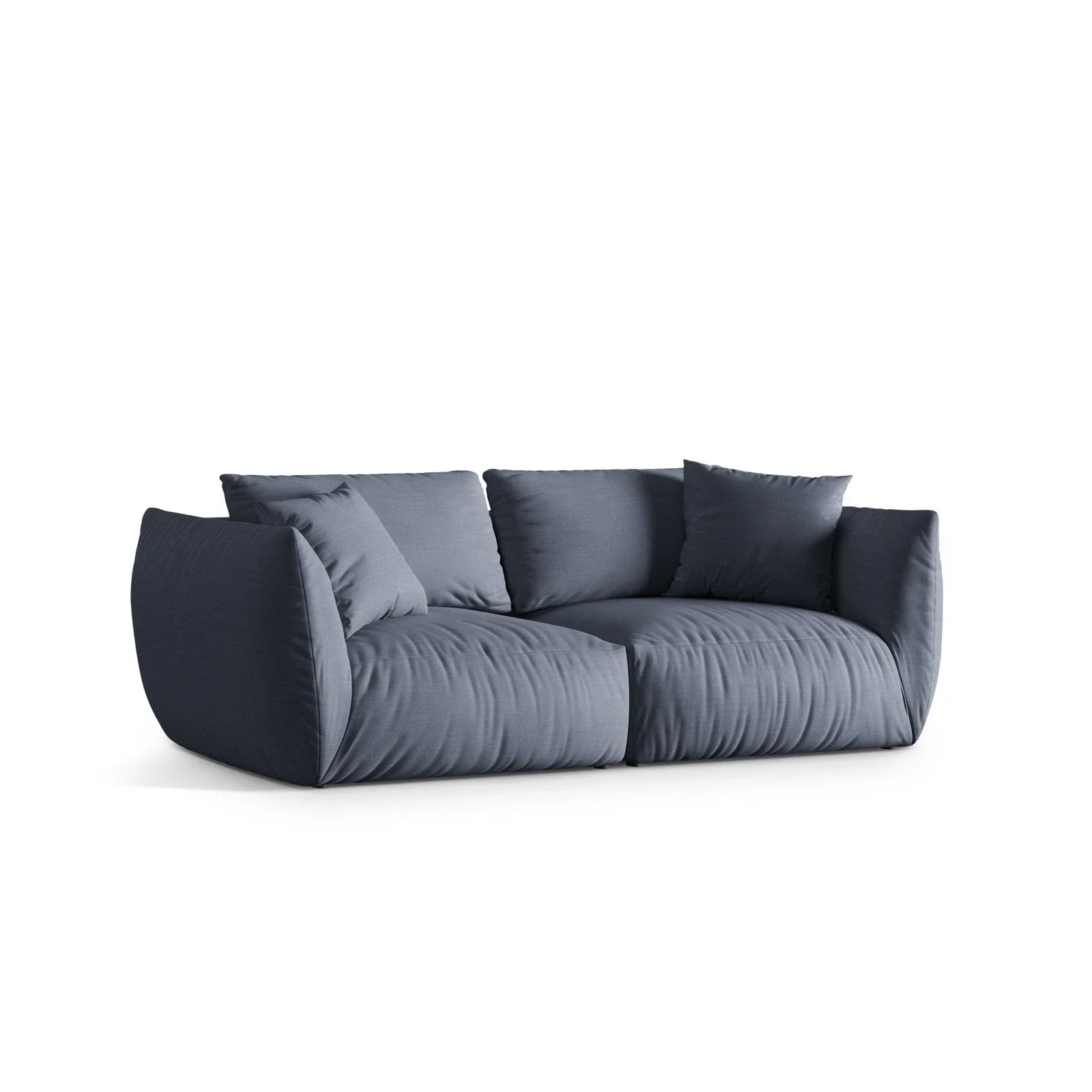 Chris 4-Sitzer Sofa in Leinenoptik aus Samt oder Strukturstoff, 260x100 cm - Image 46