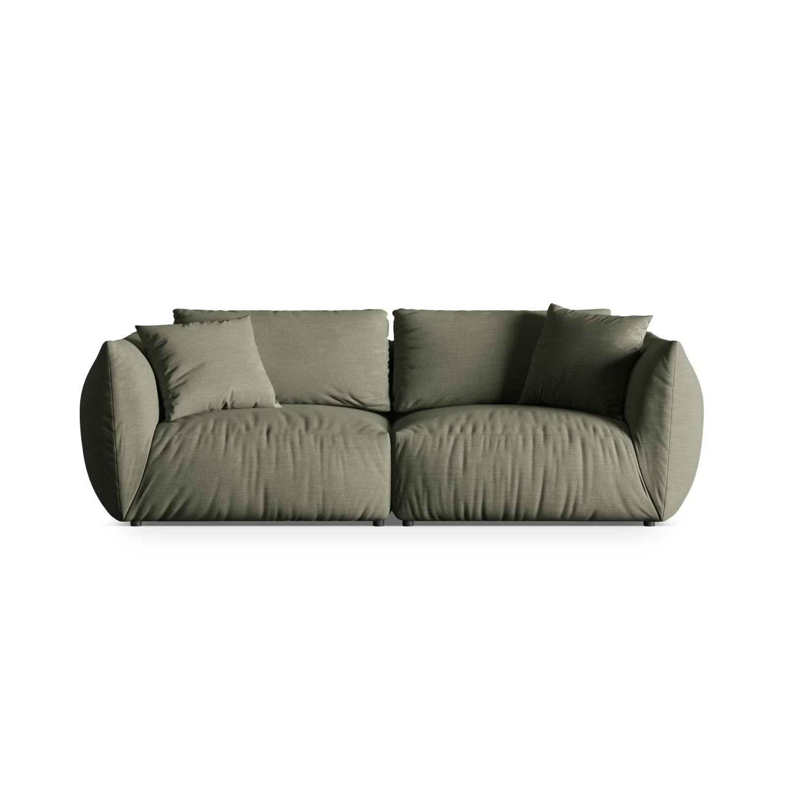 Chris 4-Sitzer Sofa in Leinenoptik aus Samt oder Strukturstoff, 260x100 cm - Image 49