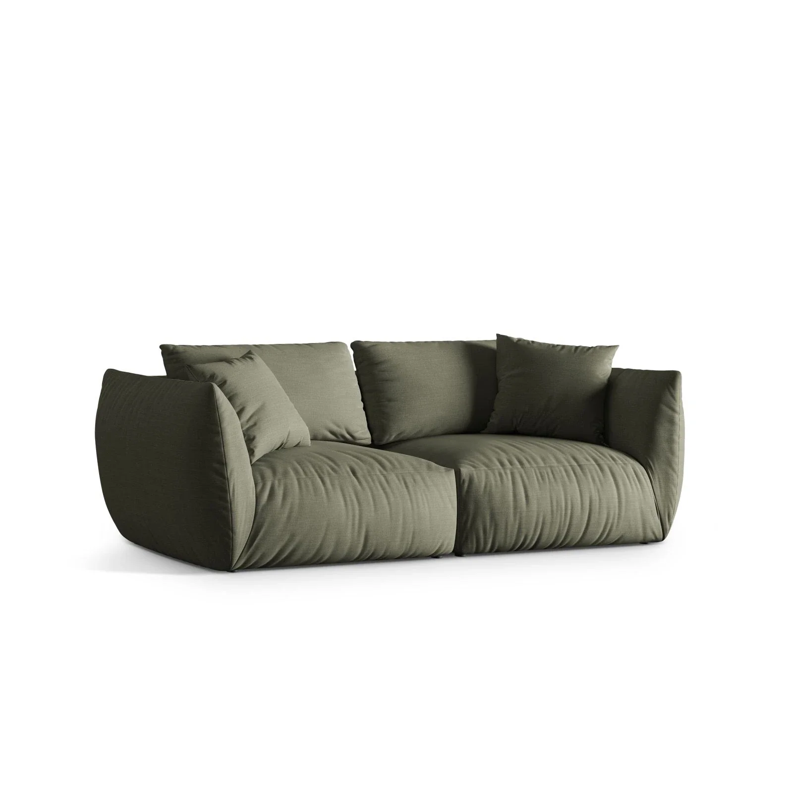 Chris 4-Sitzer Sofa in Leinenoptik aus Samt oder Strukturstoff, 260x100 cm - Image 50