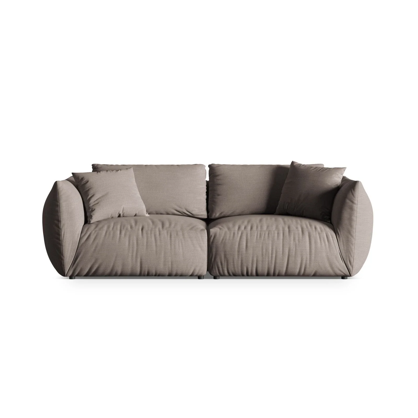 Chris 4-Sitzer Sofa in Leinenoptik aus Samt oder Strukturstoff, 260x100 cm - Image 53