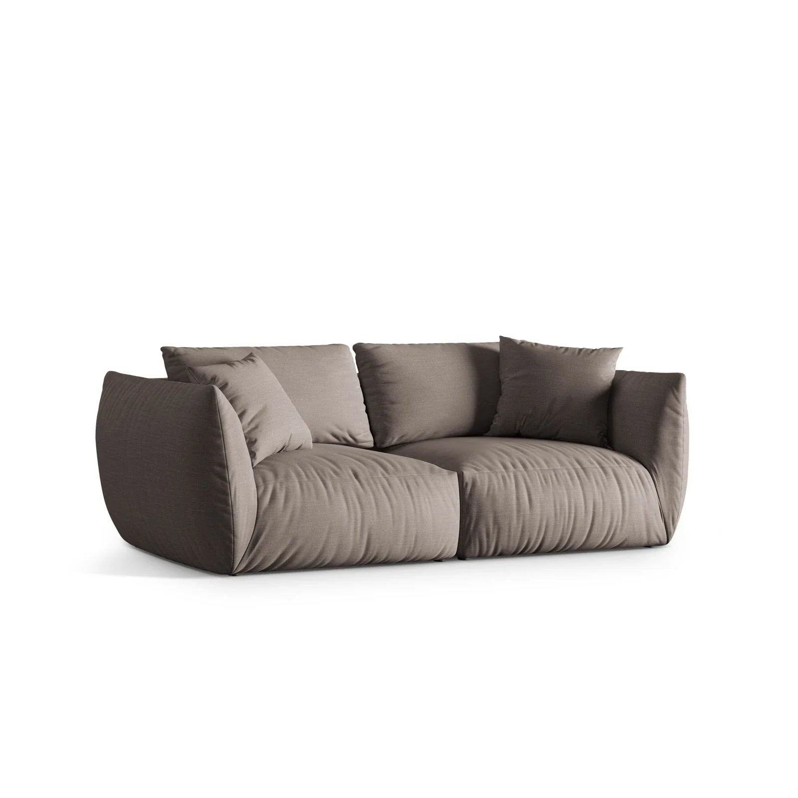 Chris 4-Sitzer Sofa in Leinenoptik aus Samt oder Strukturstoff, 260x100 cm - Image 54