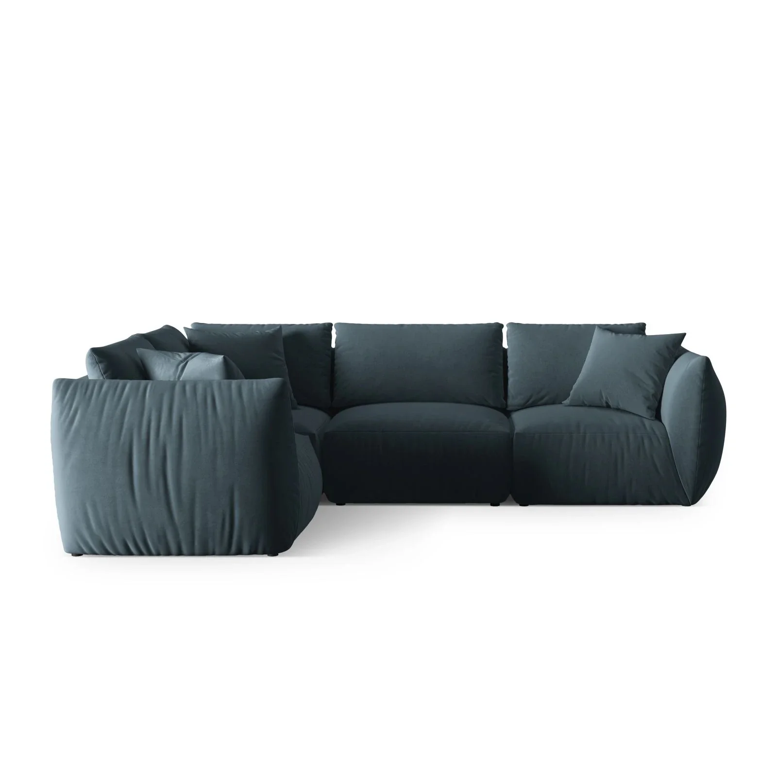 Chris 5-Sitzer Ecksofa Links, in Leinenoptik aus Samt oder Strukturstoff, 295x210 cm - Image 26