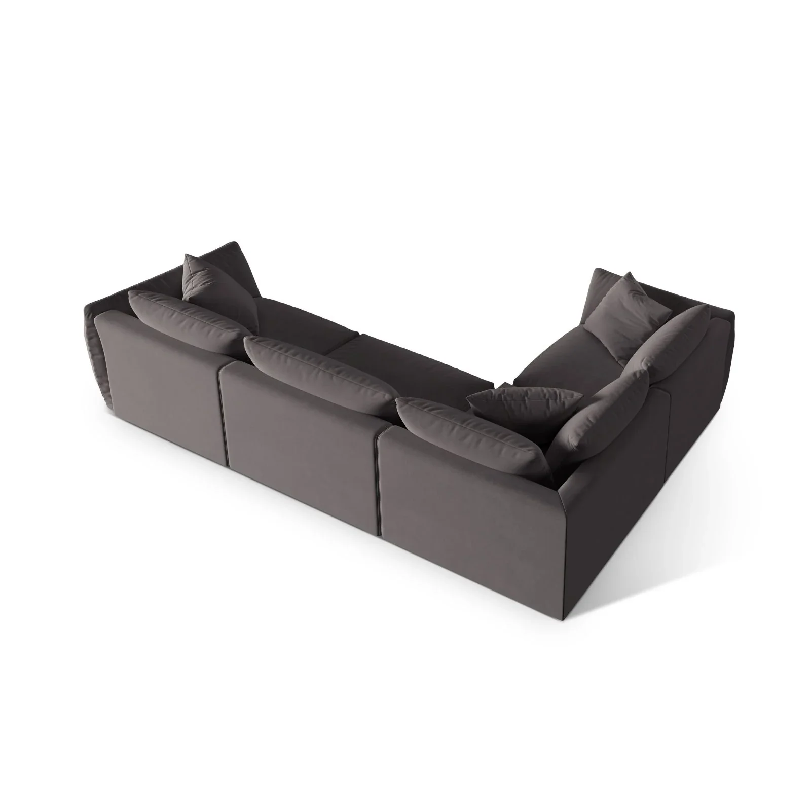 Chris 5-Sitzer Ecksofa Links, in Leinenoptik aus Samt oder Strukturstoff, 295x210 cm - Image 39