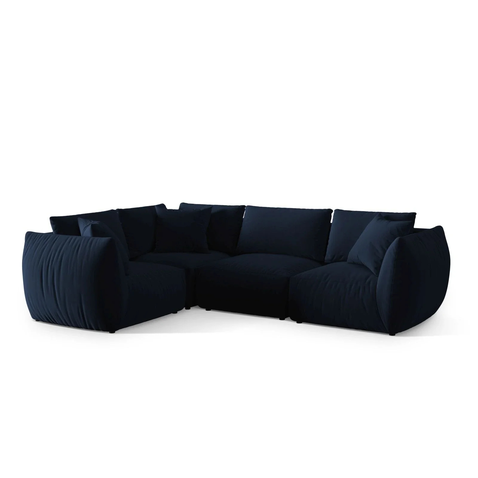 Chris 5-Sitzer Ecksofa Links, in Leinenoptik aus Samt oder Strukturstoff, 295x210 cm - Image 43