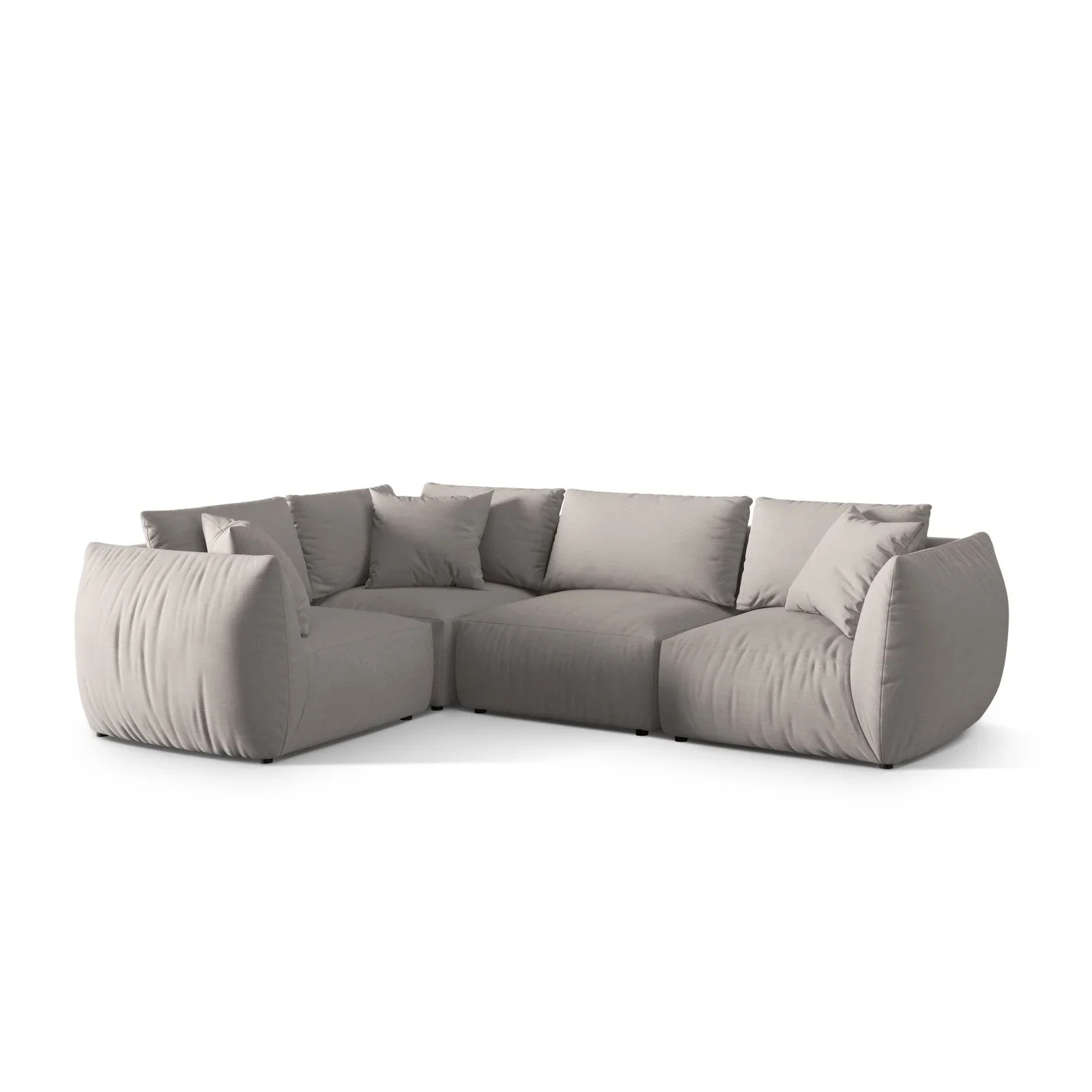Chris 5-Sitzer Ecksofa Links, in Leinenoptik aus Samt oder Strukturstoff, 295x210 cm - Image 48