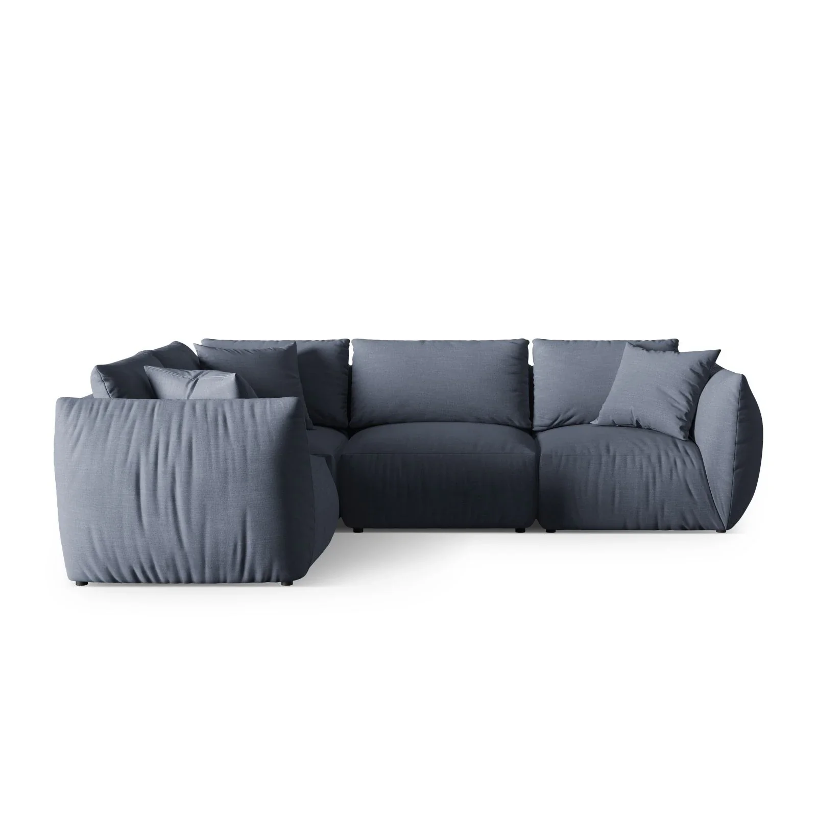 Chris 5-Sitzer Ecksofa Links, in Leinenoptik aus Samt oder Strukturstoff, 295x210 cm - Image 56