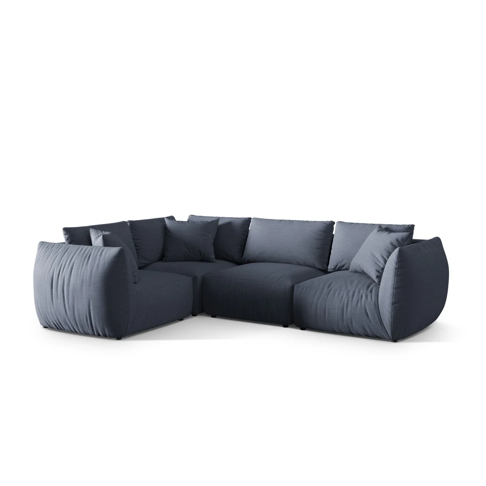 Chris 5-Sitzer Ecksofa Links, in Leinenoptik aus Samt oder Strukturstoff, 295x210 cm - Image 58