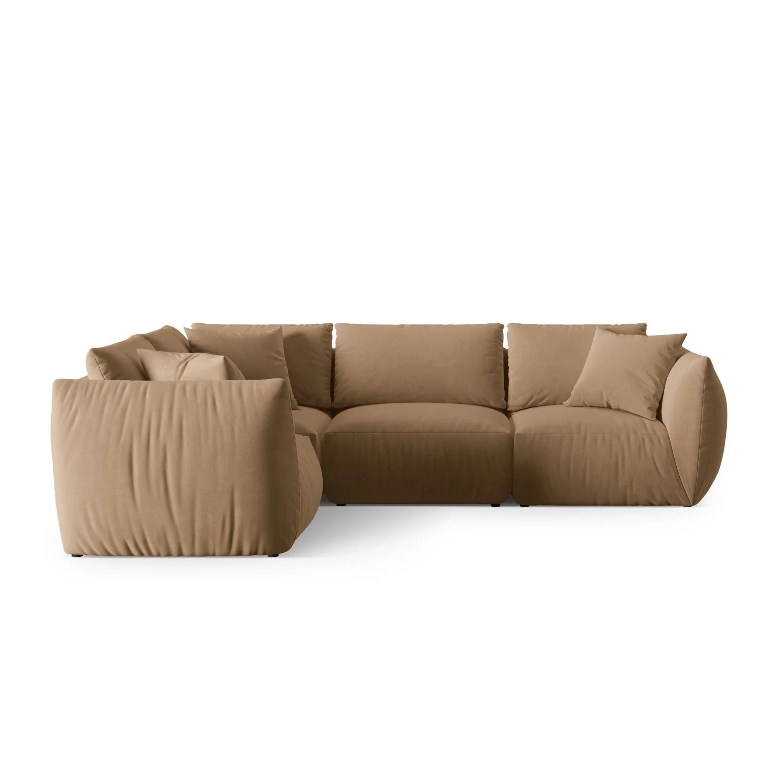 Chris 5-Sitzer Ecksofa Links, in Leinenoptik aus Samt oder Strukturstoff, 295x210 cm - Image 6