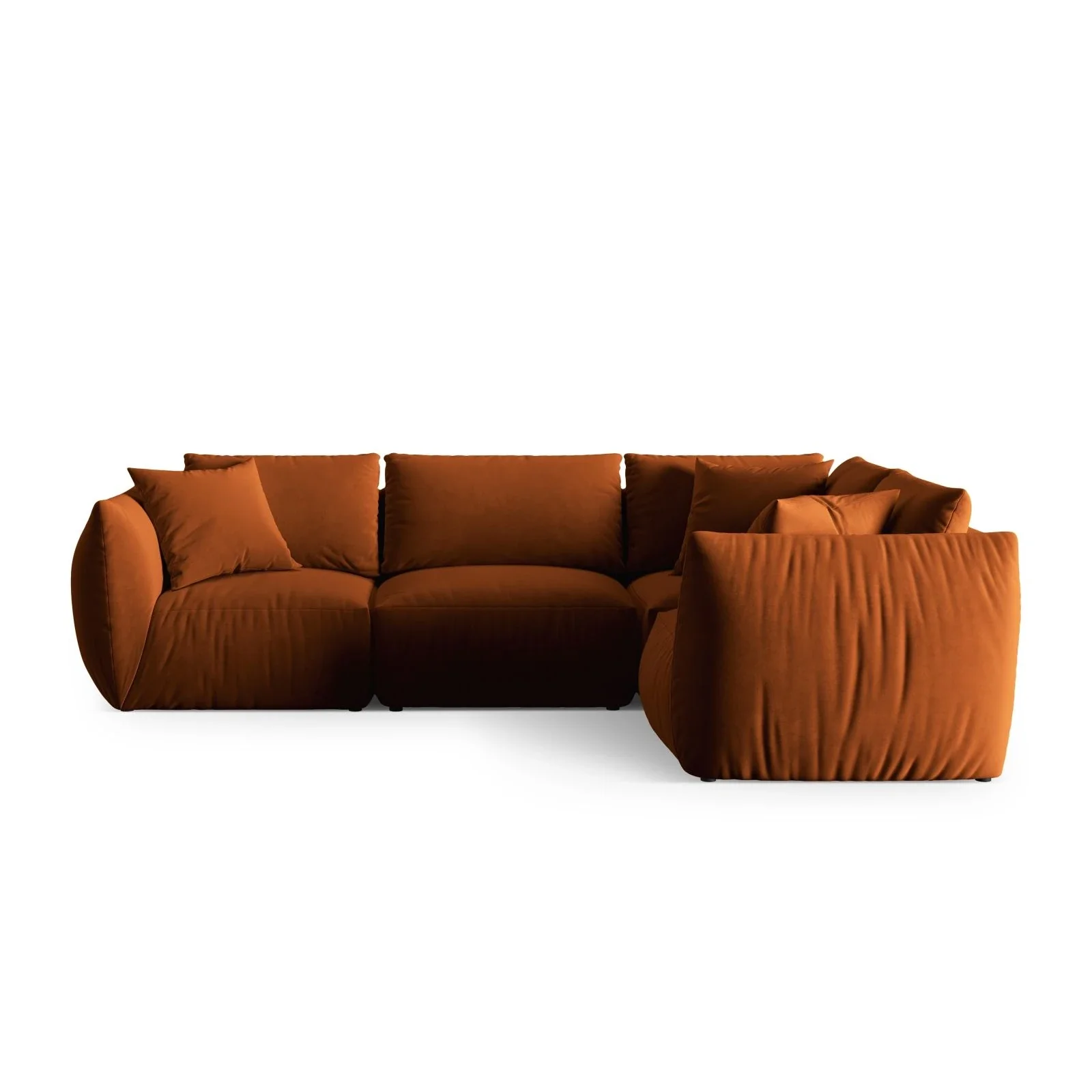Chris 5-Sitzer Ecksofa Rechts, in Leinenoptik aus Samt oder Strukturstoff, 295x210 cm - Image 16