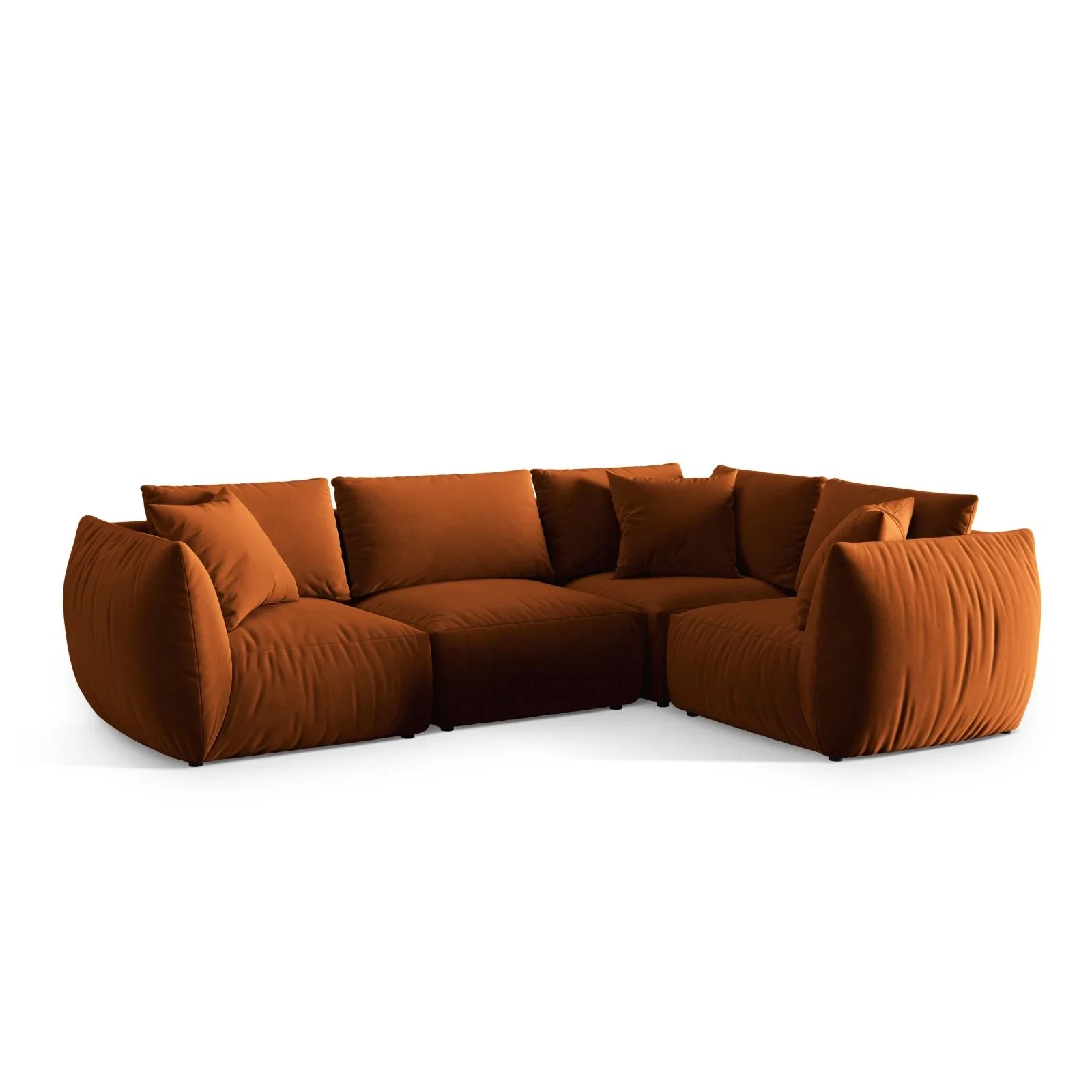 Chris 5-Sitzer Ecksofa Rechts, in Leinenoptik aus Samt oder Strukturstoff, 295x210 cm - Image 18