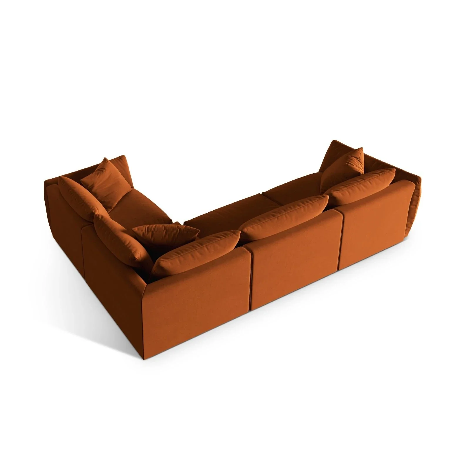 Chris 5-Sitzer Ecksofa Rechts, in Leinenoptik aus Samt oder Strukturstoff, 295x210 cm - Image 19