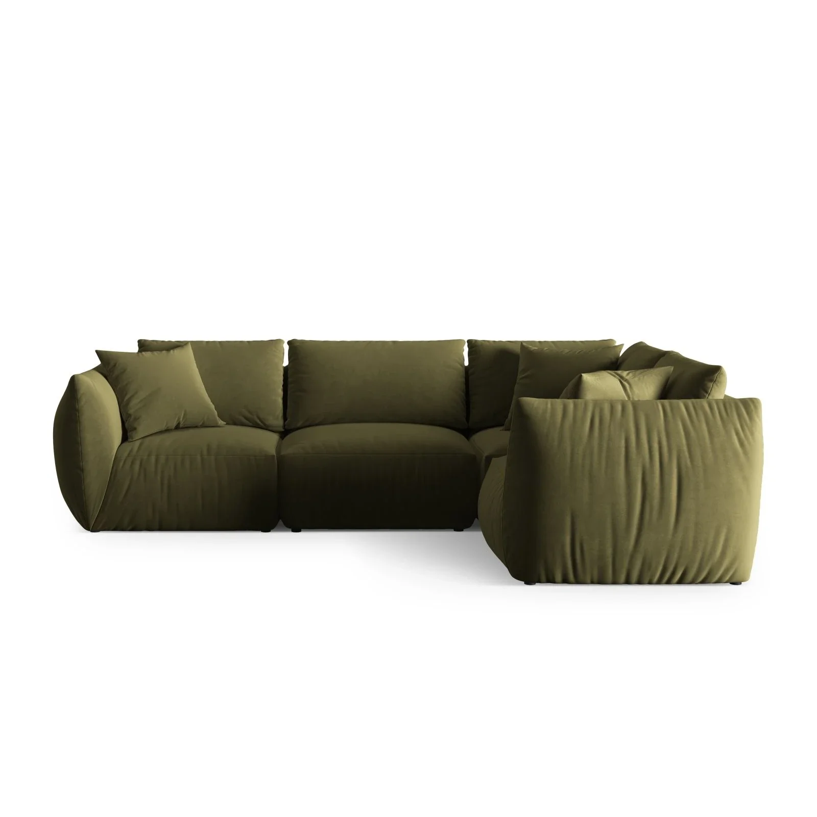 Chris 5-Sitzer Ecksofa Rechts, in Leinenoptik aus Samt oder Strukturstoff, 295x210 cm - Image 21