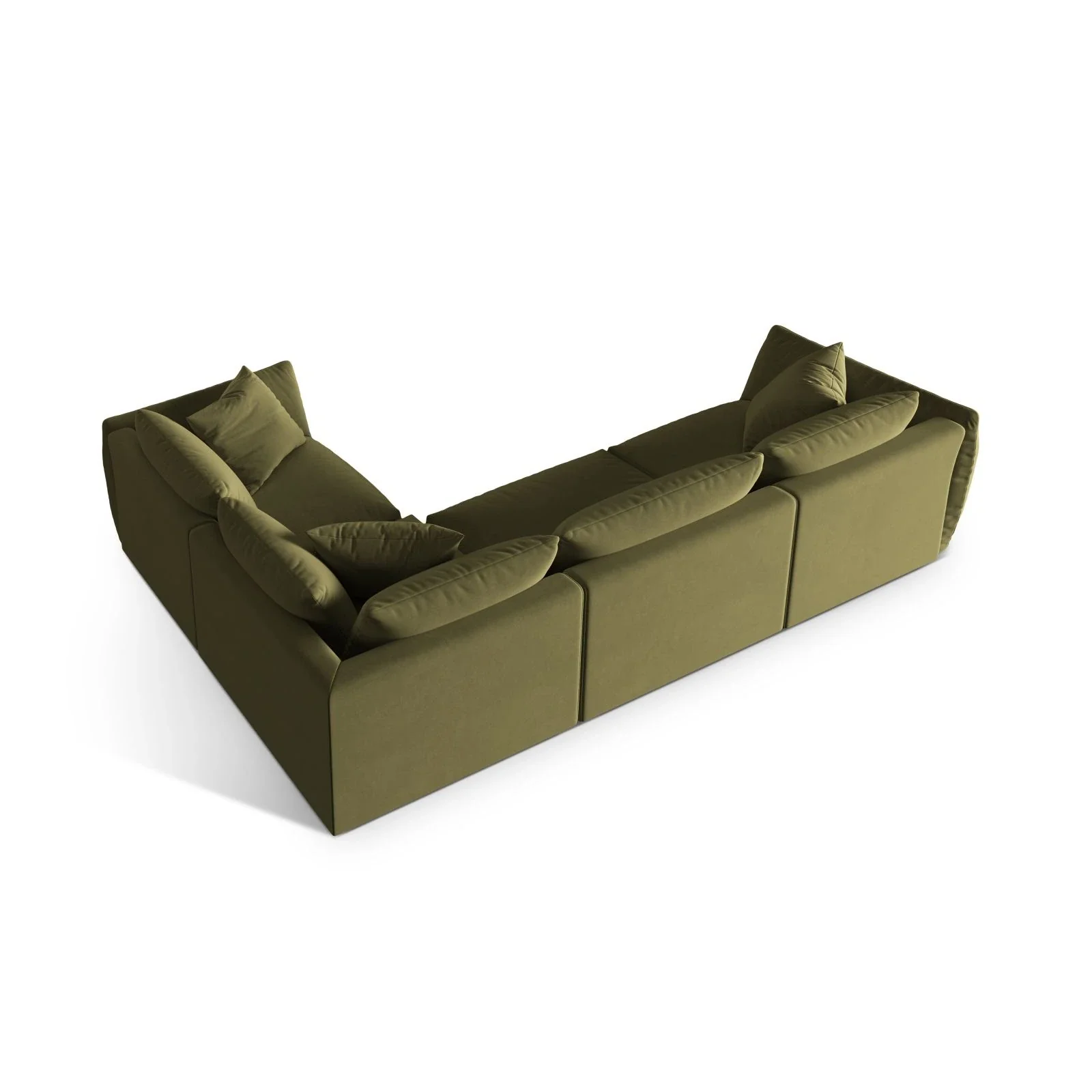 Chris 5-Sitzer Ecksofa Rechts, in Leinenoptik aus Samt oder Strukturstoff, 295x210 cm - Image 24
