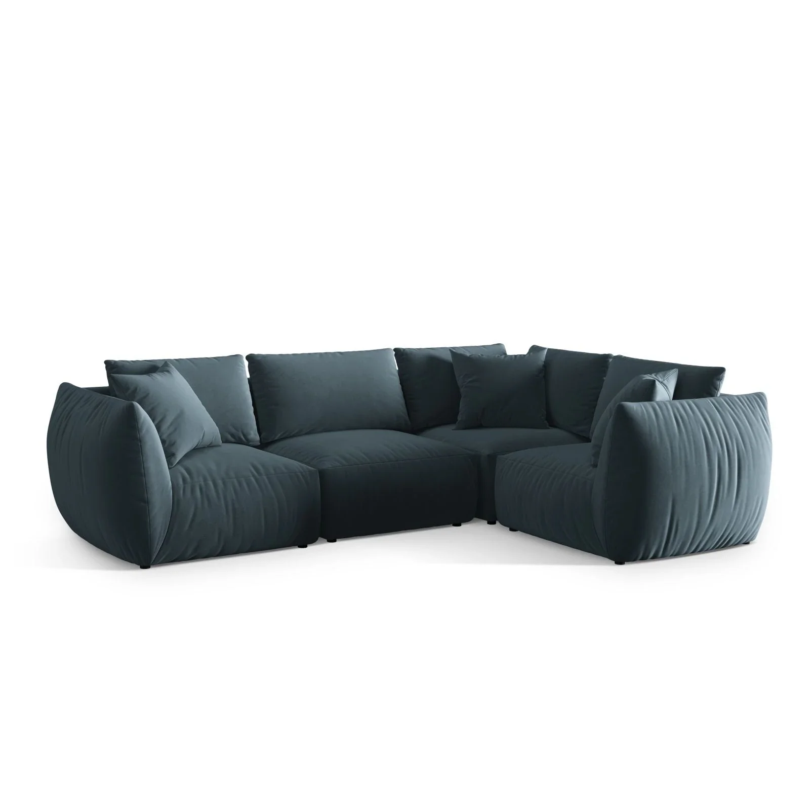 Chris 5-Sitzer Ecksofa Rechts, in Leinenoptik aus Samt oder Strukturstoff, 295x210 cm - Image 28