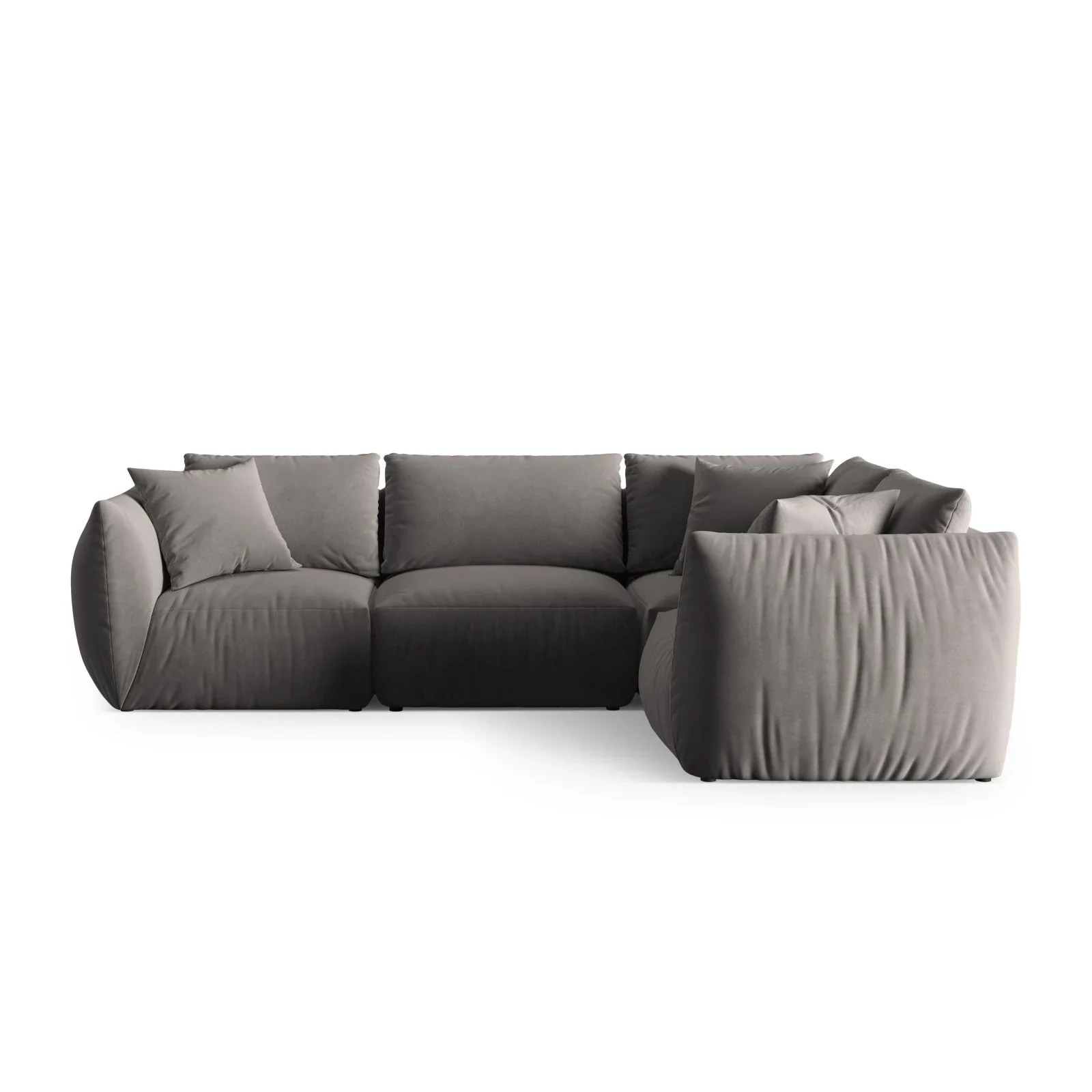 Chris 5-Sitzer Ecksofa Rechts, in Leinenoptik aus Samt oder Strukturstoff, 295x210 cm - Image 31