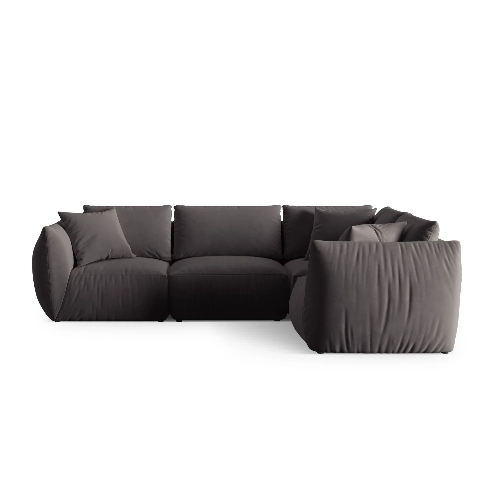 Chris 5-Sitzer Ecksofa Rechts, in Leinenoptik aus Samt oder Strukturstoff, 295x210 cm - Image 36