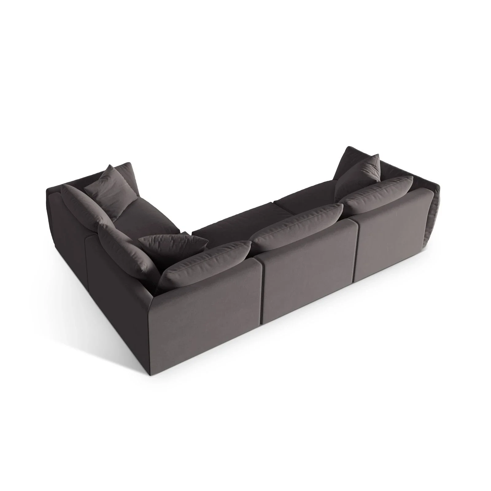 Chris 5-Sitzer Ecksofa Rechts, in Leinenoptik aus Samt oder Strukturstoff, 295x210 cm - Image 39