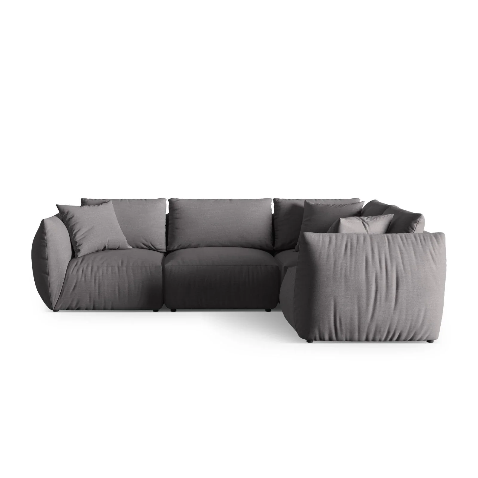Chris 5-Sitzer Ecksofa Rechts, in Leinenoptik aus Samt oder Strukturstoff, 295x210 cm - Image 51