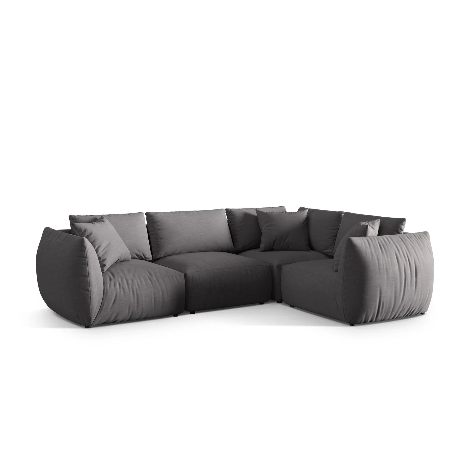 Chris 5-Sitzer Ecksofa Rechts, in Leinenoptik aus Samt oder Strukturstoff, 295x210 cm - Image 53