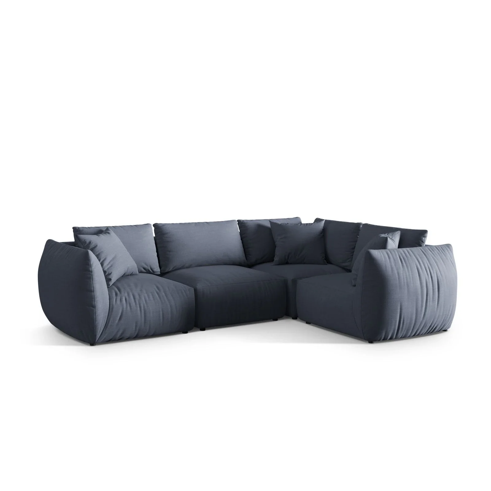 Chris 5-Sitzer Ecksofa Rechts, in Leinenoptik aus Samt oder Strukturstoff, 295x210 cm - Image 58