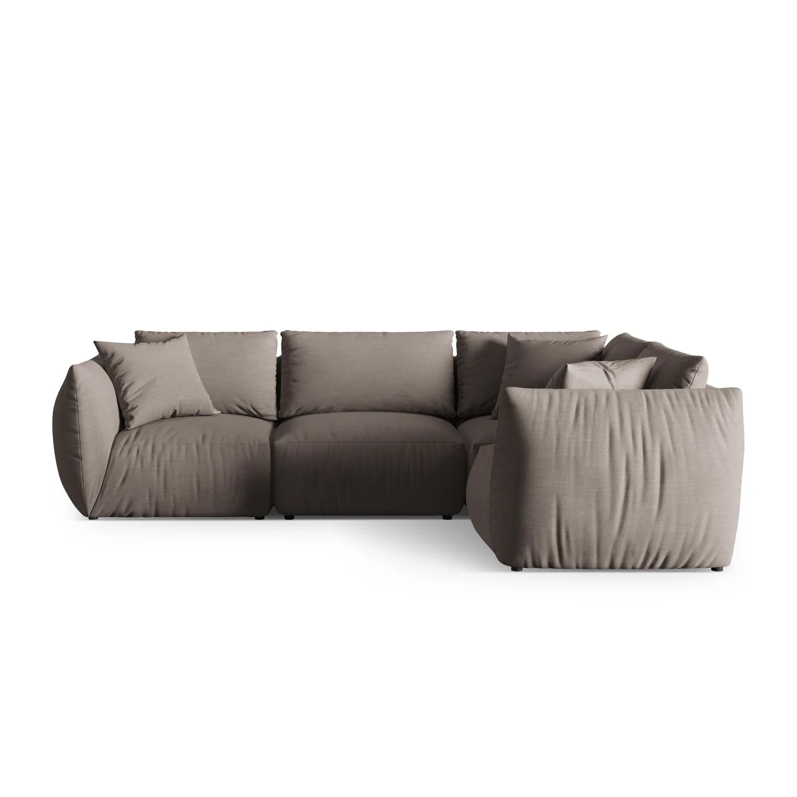 Chris 5-Sitzer Ecksofa Rechts, in Leinenoptik aus Samt oder Strukturstoff, 295x210 cm - Image 66