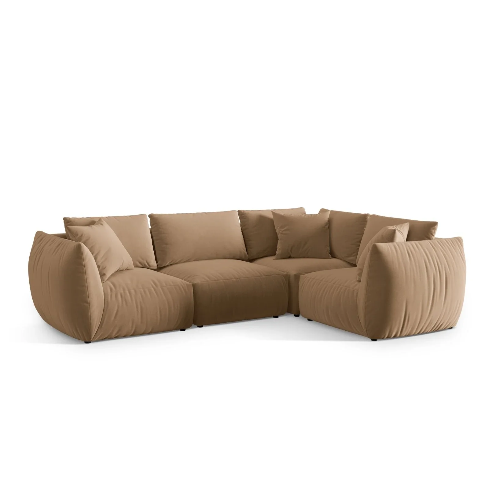 Chris 5-Sitzer Ecksofa Rechts, in Leinenoptik aus Samt oder Strukturstoff, 295x210 cm - Image 8