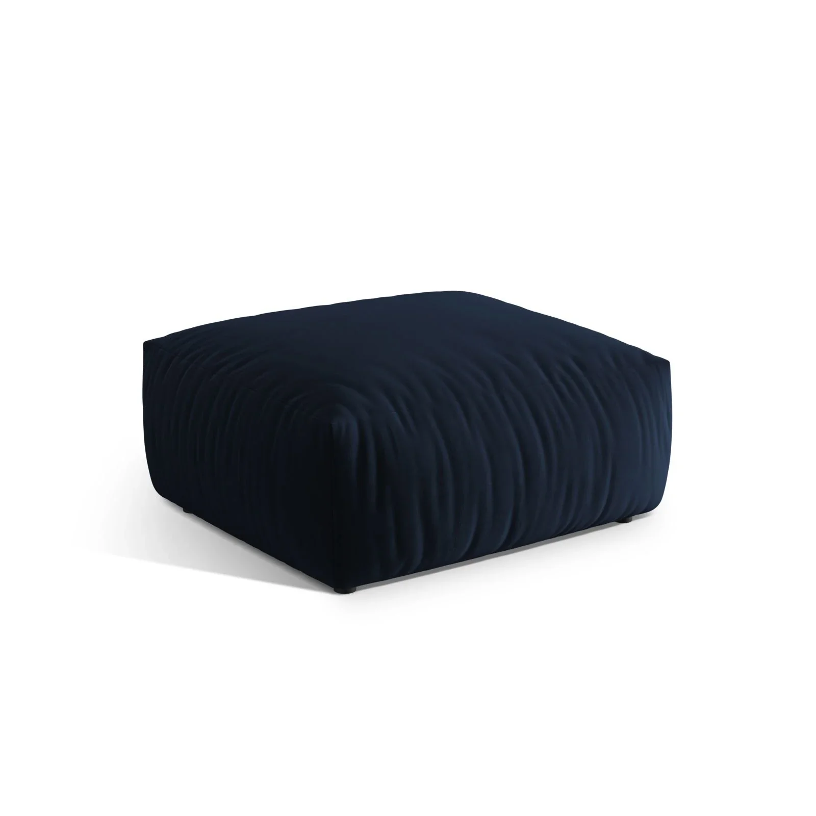 Chris Pouf in Leinenoptik aus Samt oder Strukturstoff, 100x100 cm - Image 34