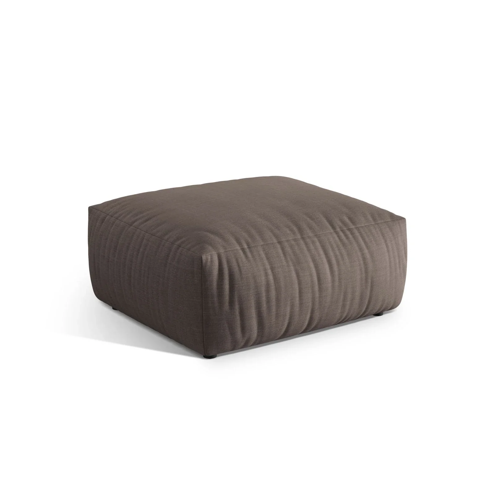 Chris Pouf in Leinenoptik aus Samt oder Strukturstoff, 100x100 cm - Image 54