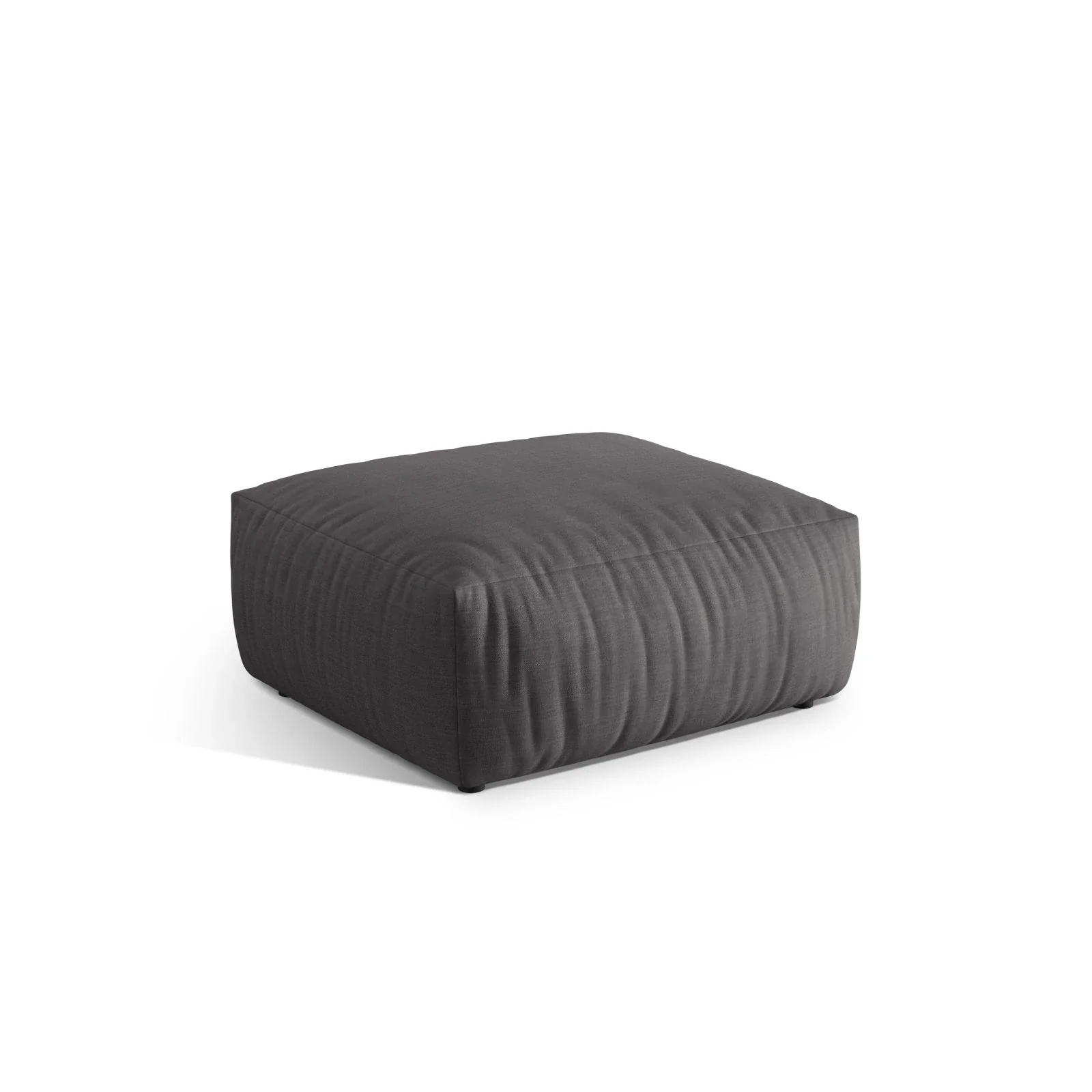 Chris Pouf in Leinenoptik aus Samt oder Strukturstoff, 85x100 cm - Image 42