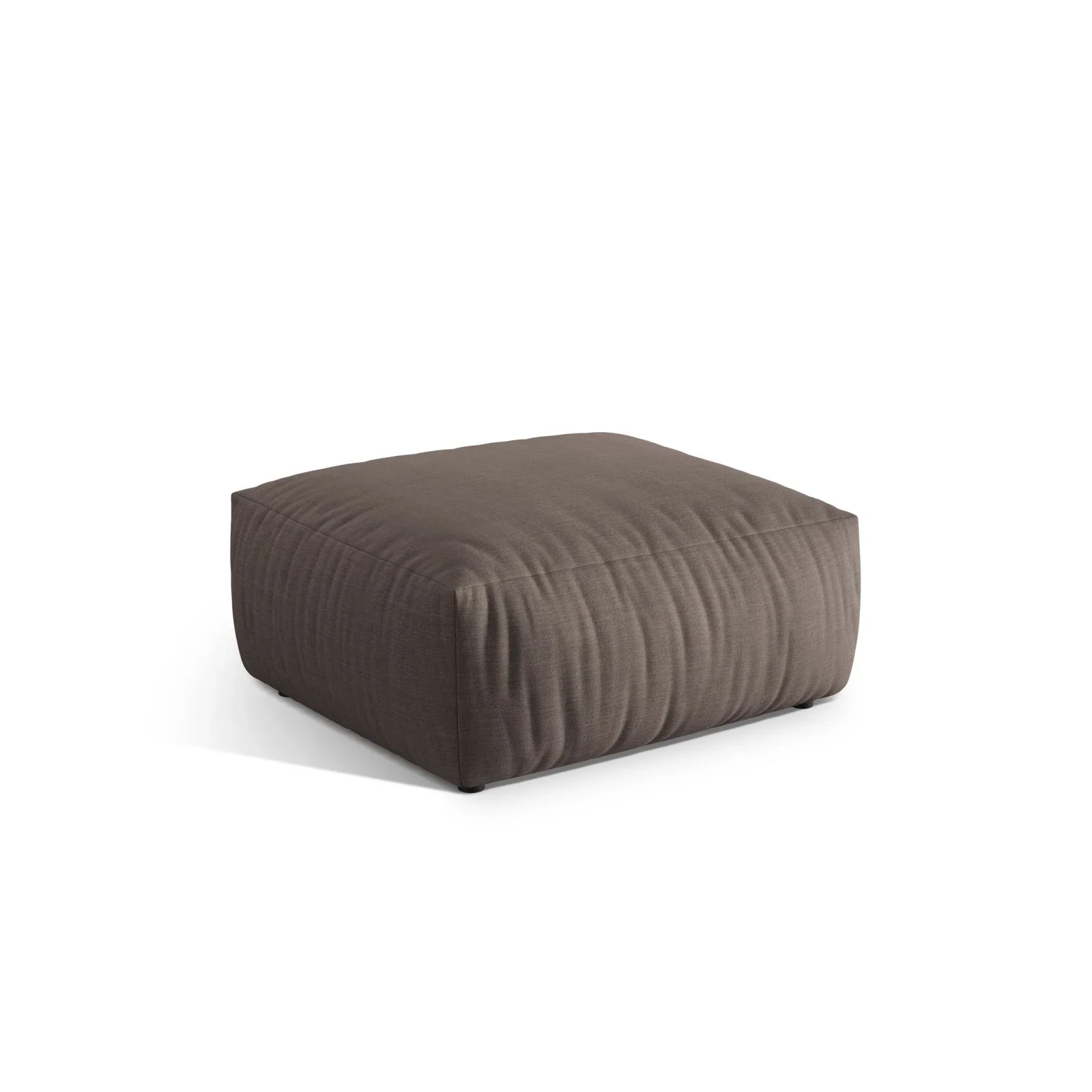Chris Pouf in Leinenoptik aus Samt oder Strukturstoff, 85x100 cm - Image 54