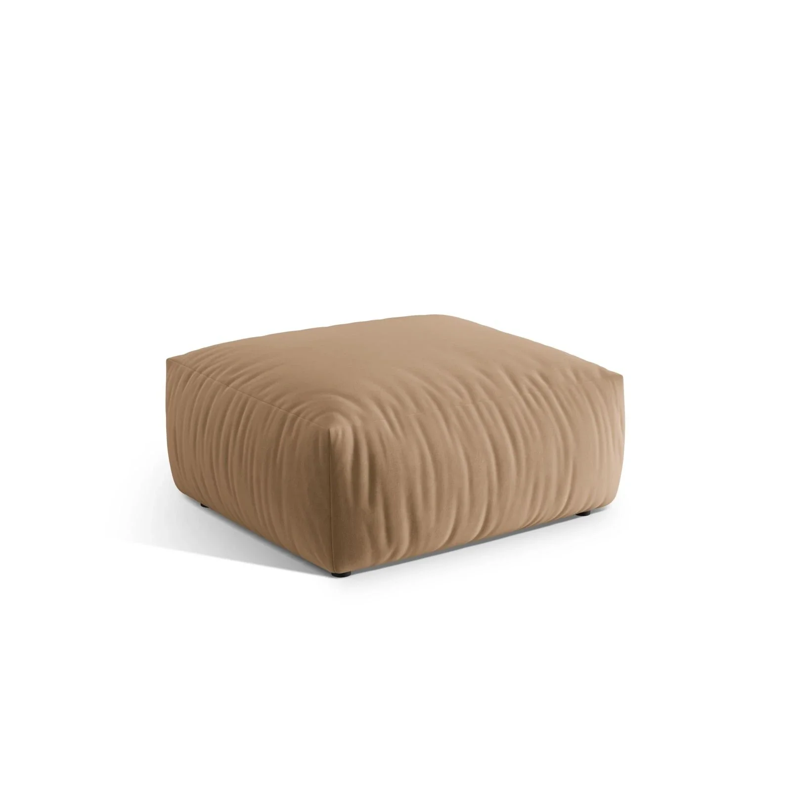 Chris Pouf in Leinenoptik aus Samt oder Strukturstoff, 85x100 cm - Image 6