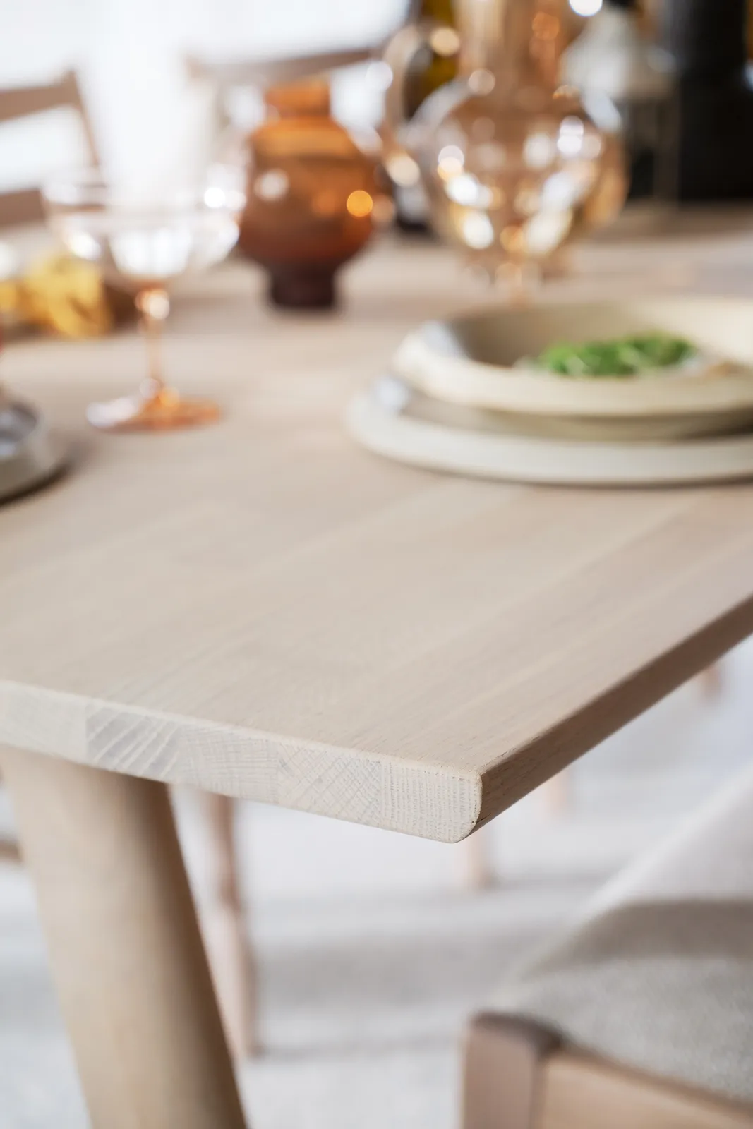 CLAPPERTON Esstisch massive Eiche Weiß pigmentiert 220x95x74cm - Image 8