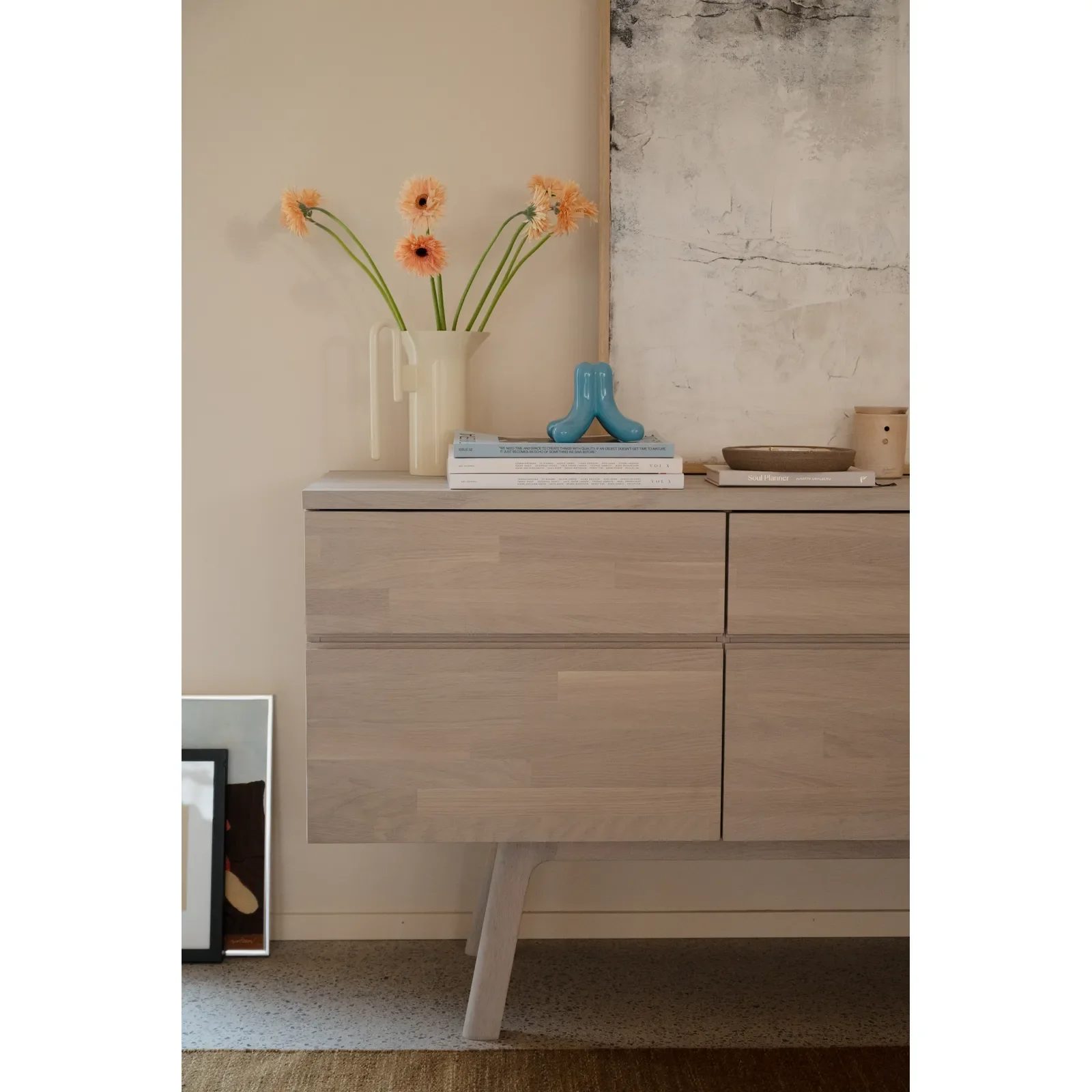 CLEARDALE Sideboard aus massiver Eiche in verschiedenen Farben, 170x42x77 cm - Image 3