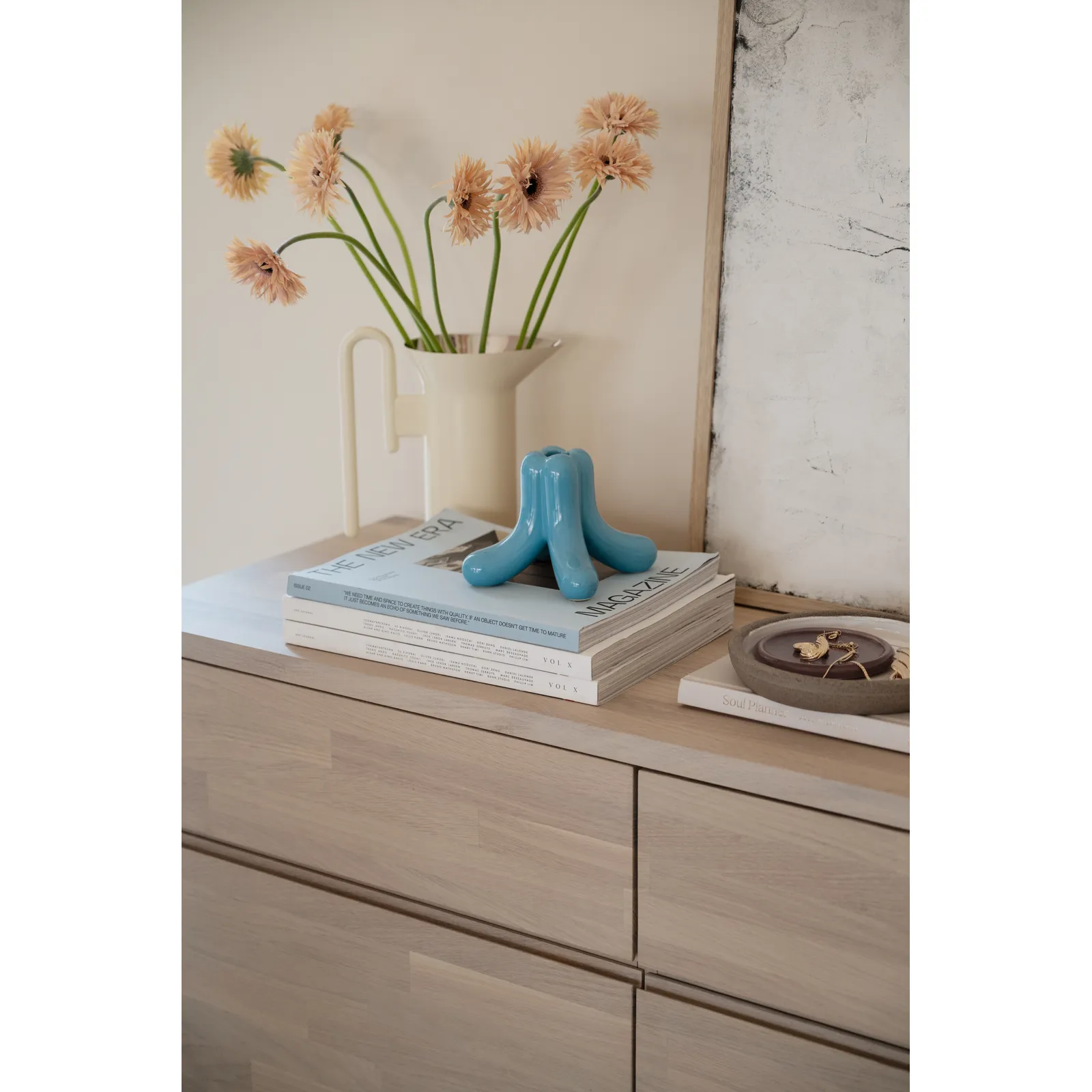 CLEARDALE Sideboard aus massiver Eiche in verschiedenen Farben, 170x42x77 cm - Image 4
