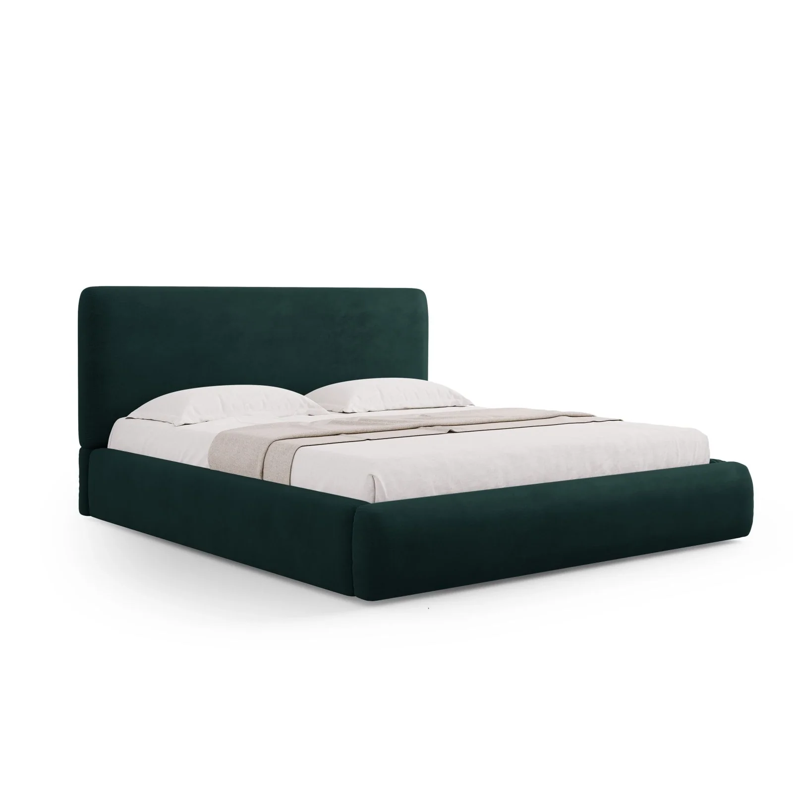 Colonel Bett mit Kopfteil und Stauraum aus Samt oder Chenille, 140x200 cm - Image 13