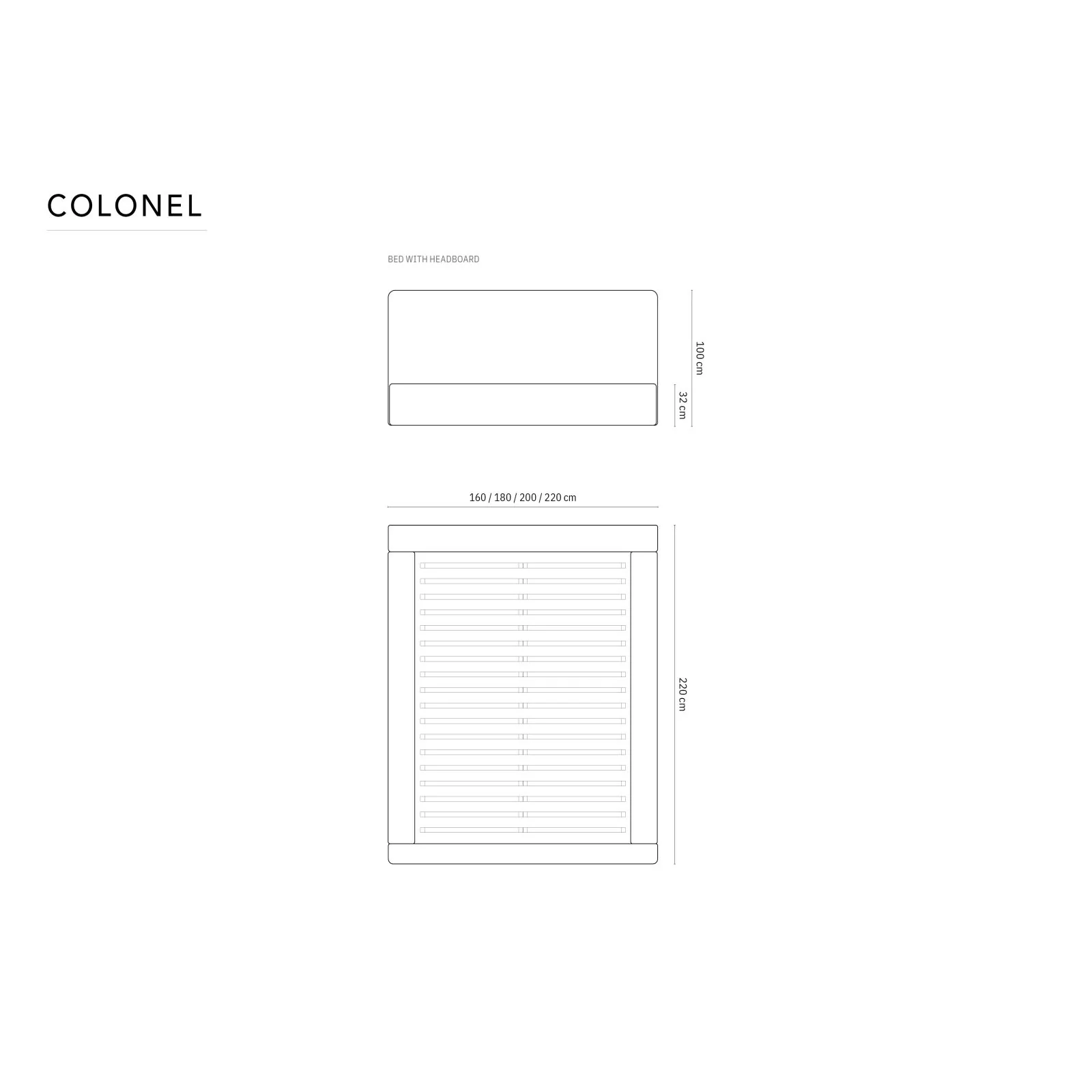 Colonel Bett mit Kopfteil und Stauraum aus Samt oder Chenille, 140x200 cm - Image 52