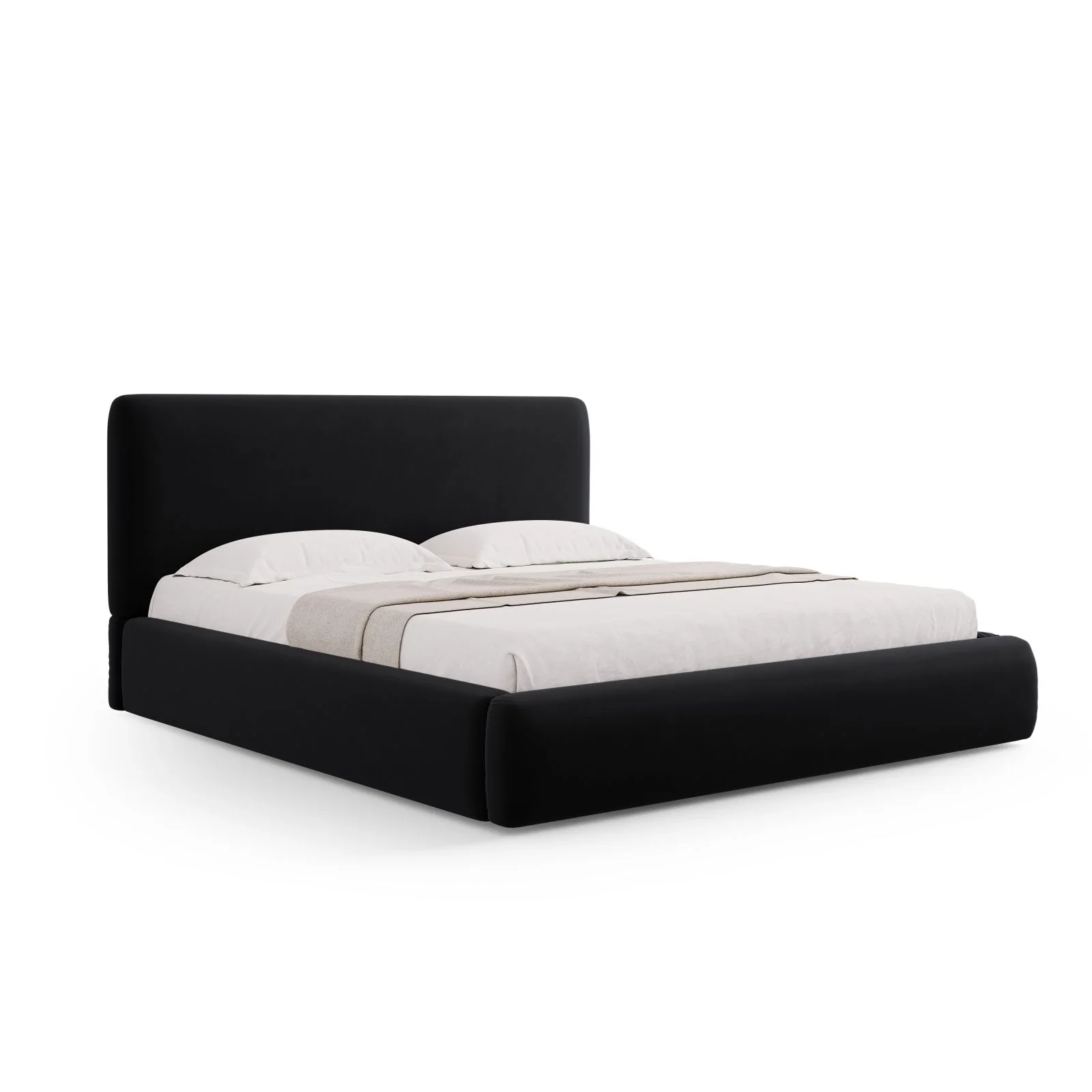 Colonel Bett mit Kopfteil und Stauraum aus Samt oder Chenille, 140x200 cm - Image 85