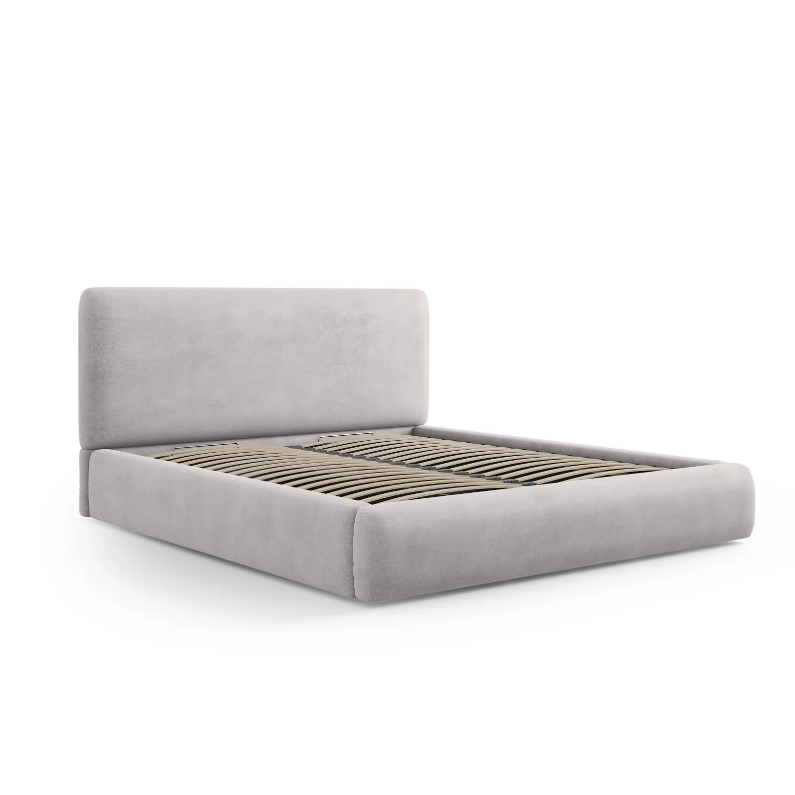 Colonel Bett mit Kopfteil und Stauraum aus Samt oder Chenille, 160x200 cm - Image 28