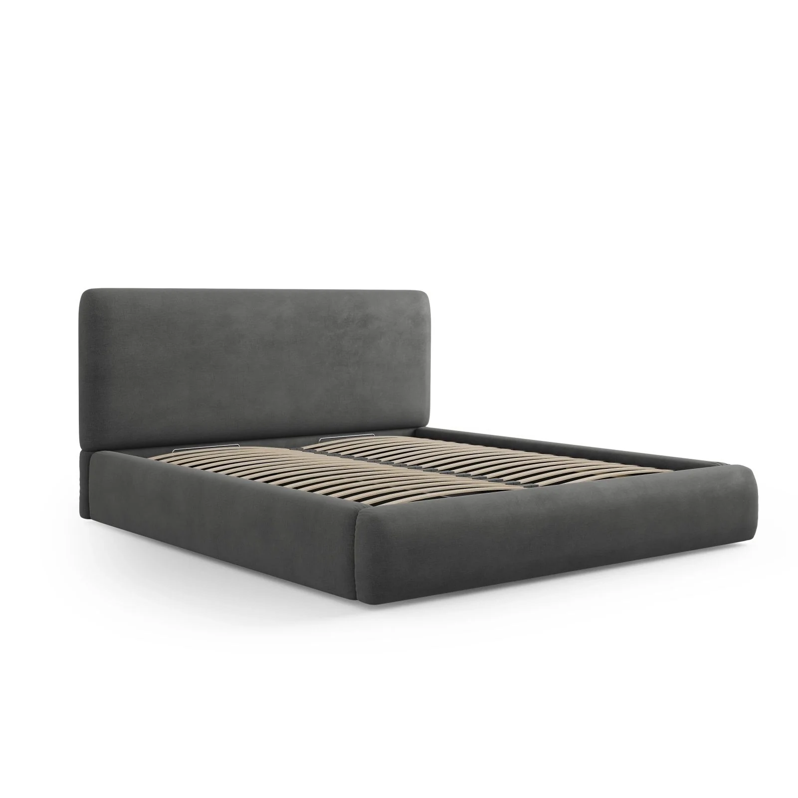 Colonel Bett mit Kopfteil und Stauraum aus Samt oder Chenille, 160x200 cm - Image 34
