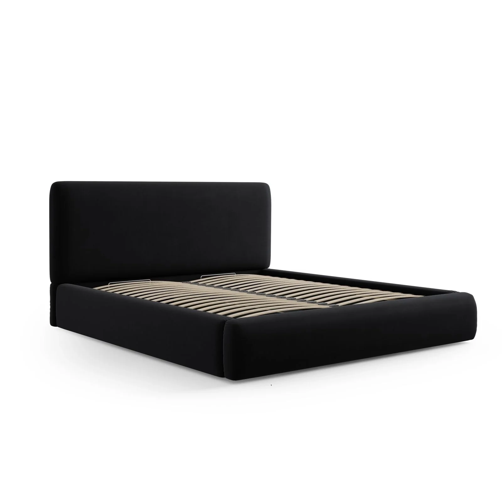 Colonel Bett mit Kopfteil und Stauraum aus Samt oder Chenille, 160x200 cm - Image 89